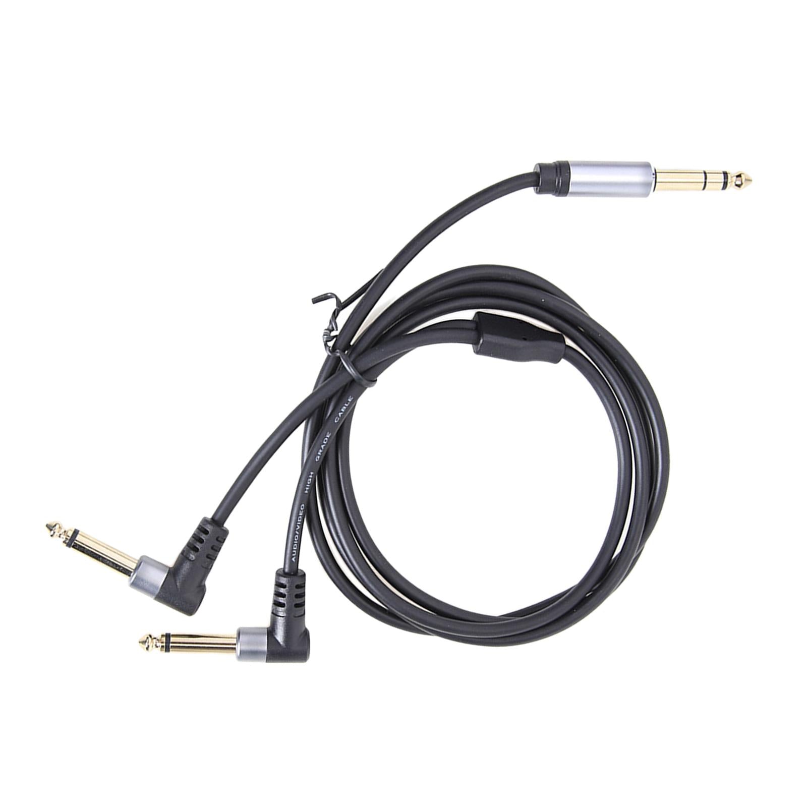 1/4 Insert Cable 6.35mm TRS to Dual 6.35mm TS for Sound Cards Amplifiers
