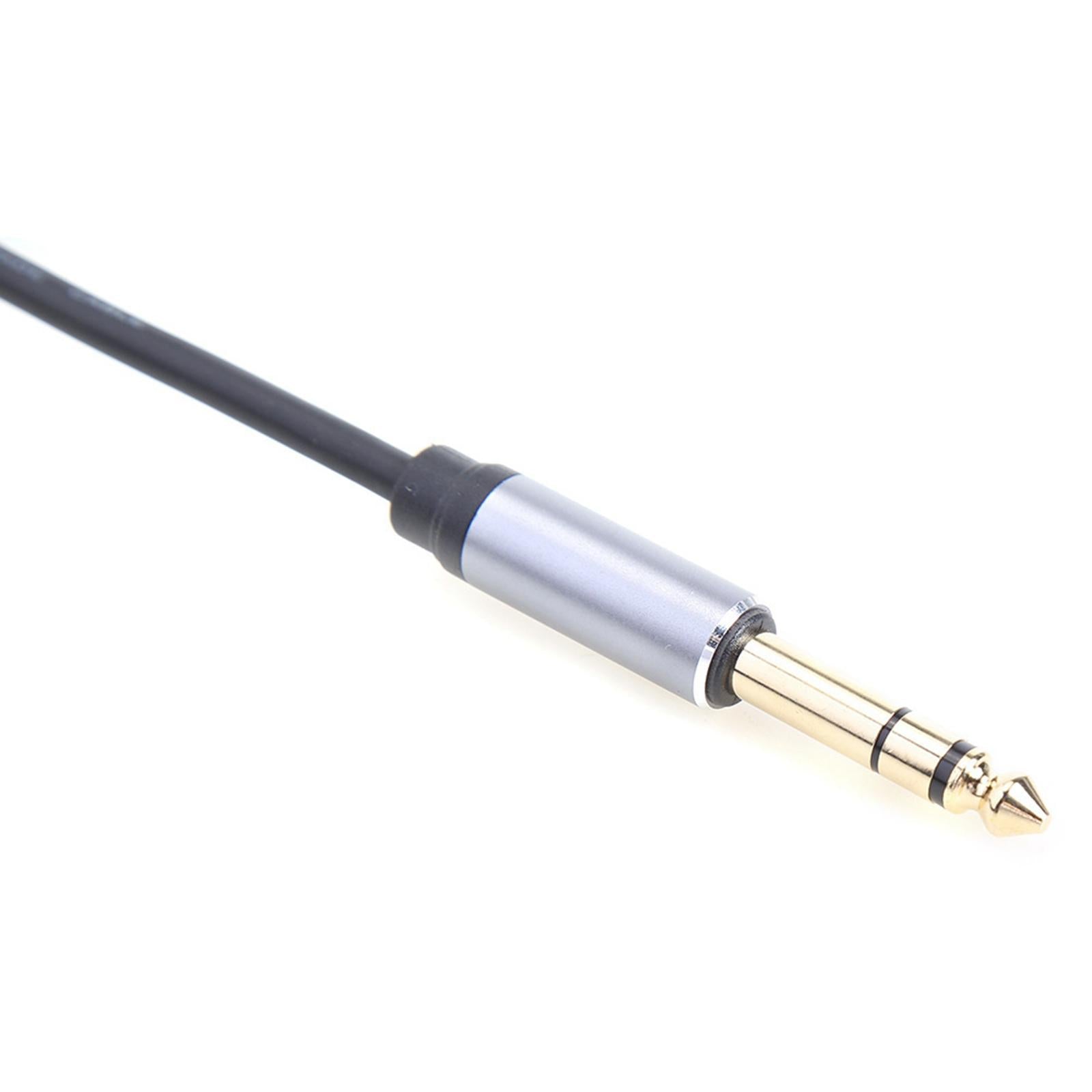 1/4 Insert Cable 6.35mm TRS to Dual 6.35mm TS for Sound Cards Amplifiers