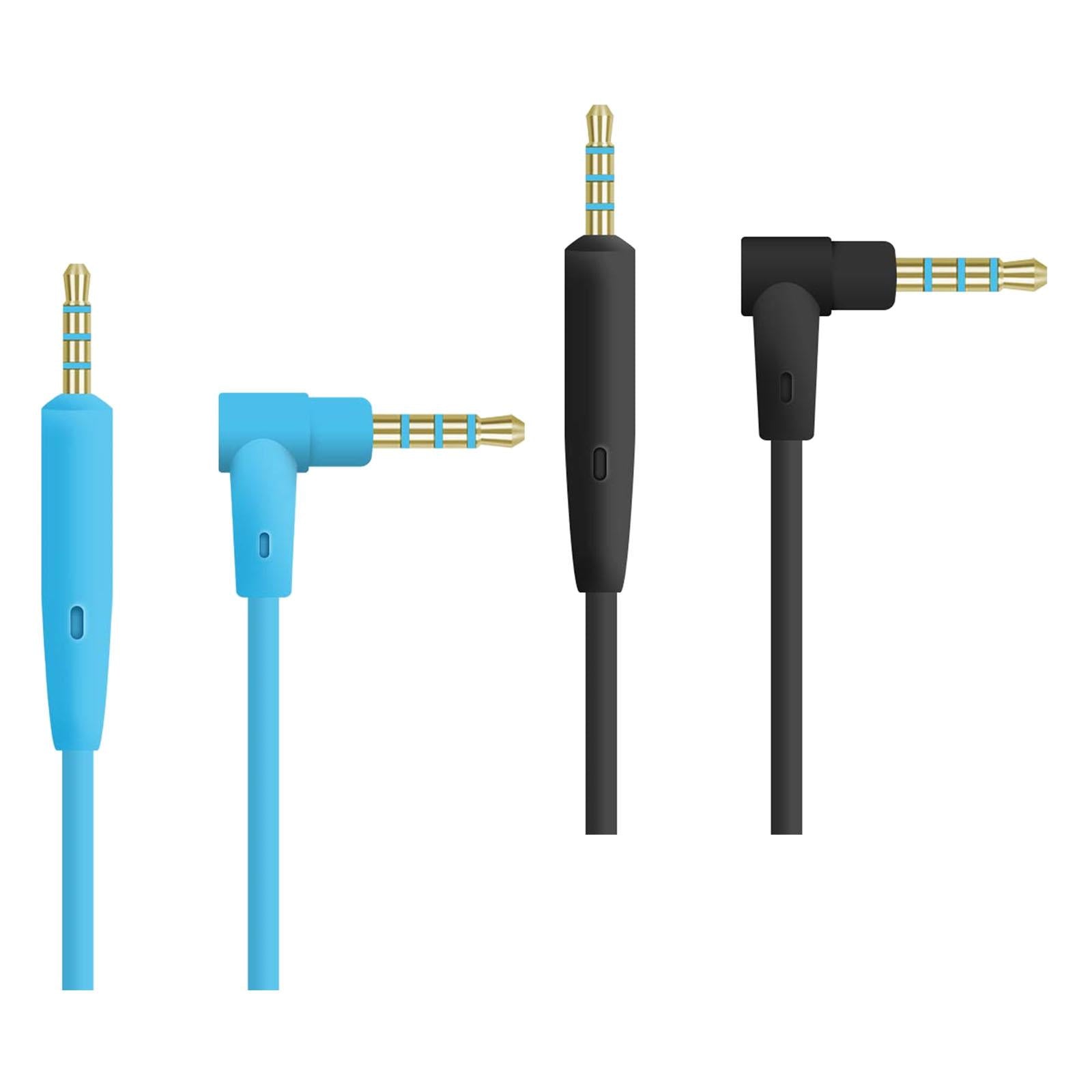 2x2.5mm to 3.5mm Audio Cable Headphone Cable for QC35 QC45 Replacement Black
