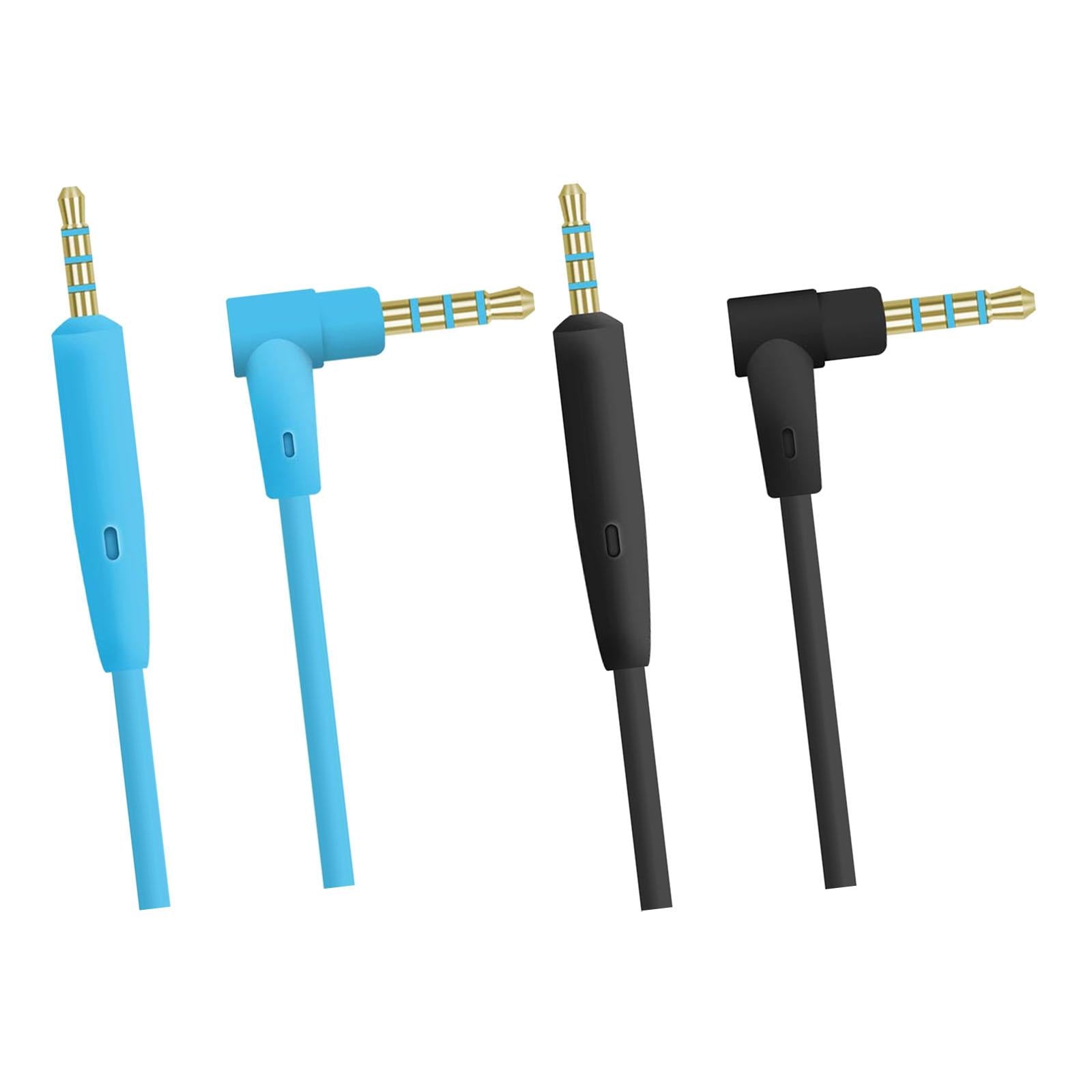 2x2.5mm to 3.5mm Audio Cable Headphone Cable for QC35 QC45 Replacement Black