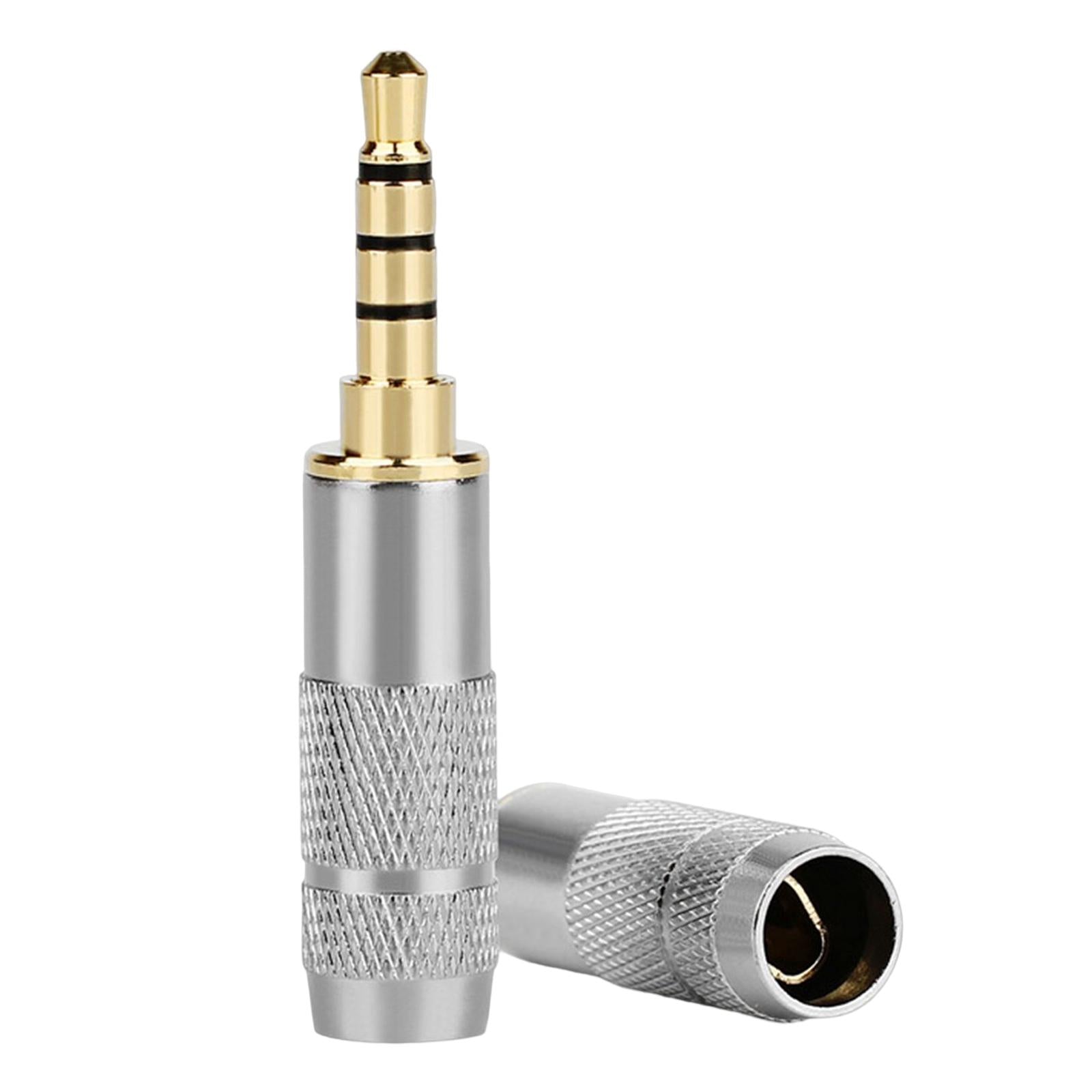 4xMale Repair Headphones Audio Jack Plug Soldering Copper for Earphone Jack