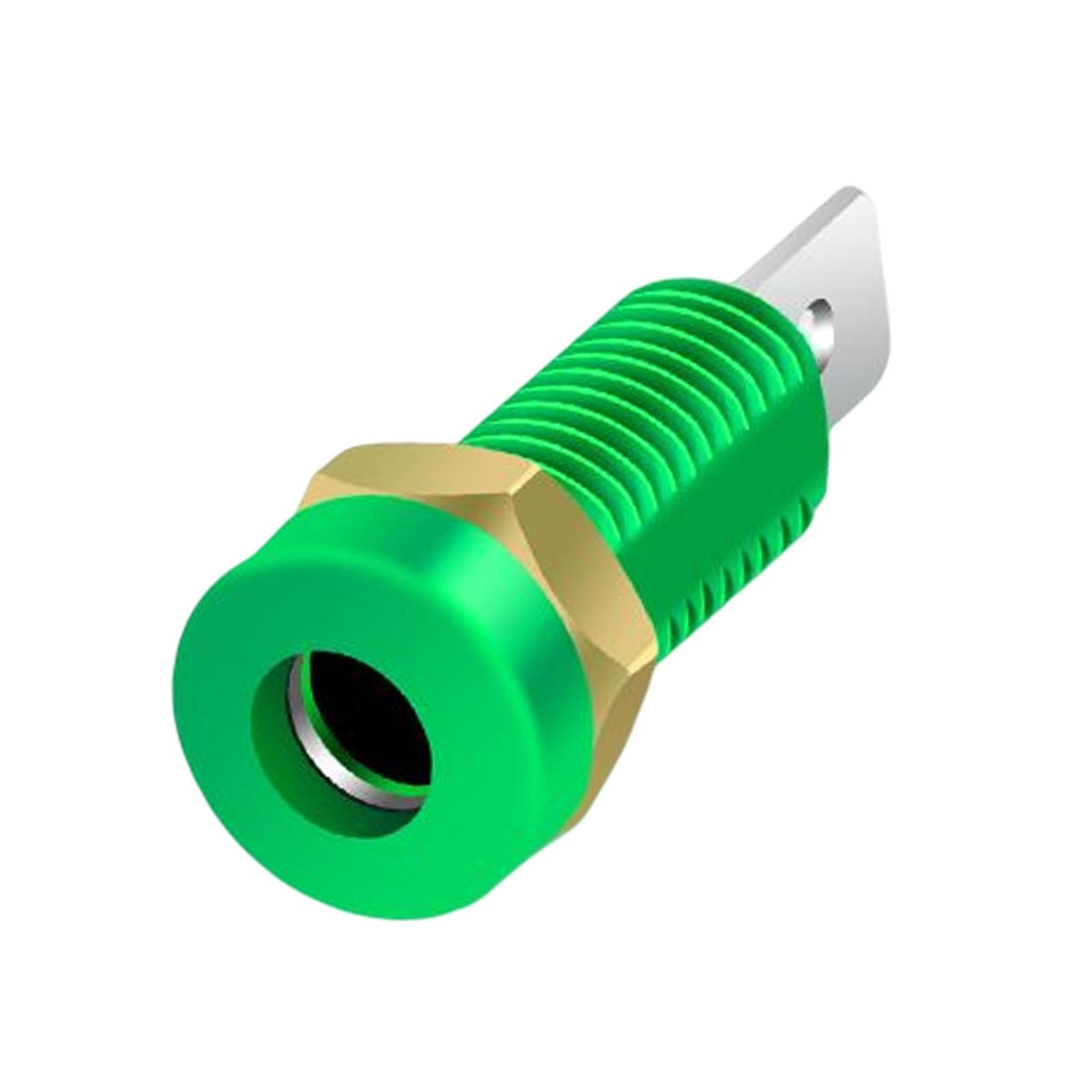 3x4mm Banana Socket Copper Terminal Post Banana Plug Accessory Premium Green