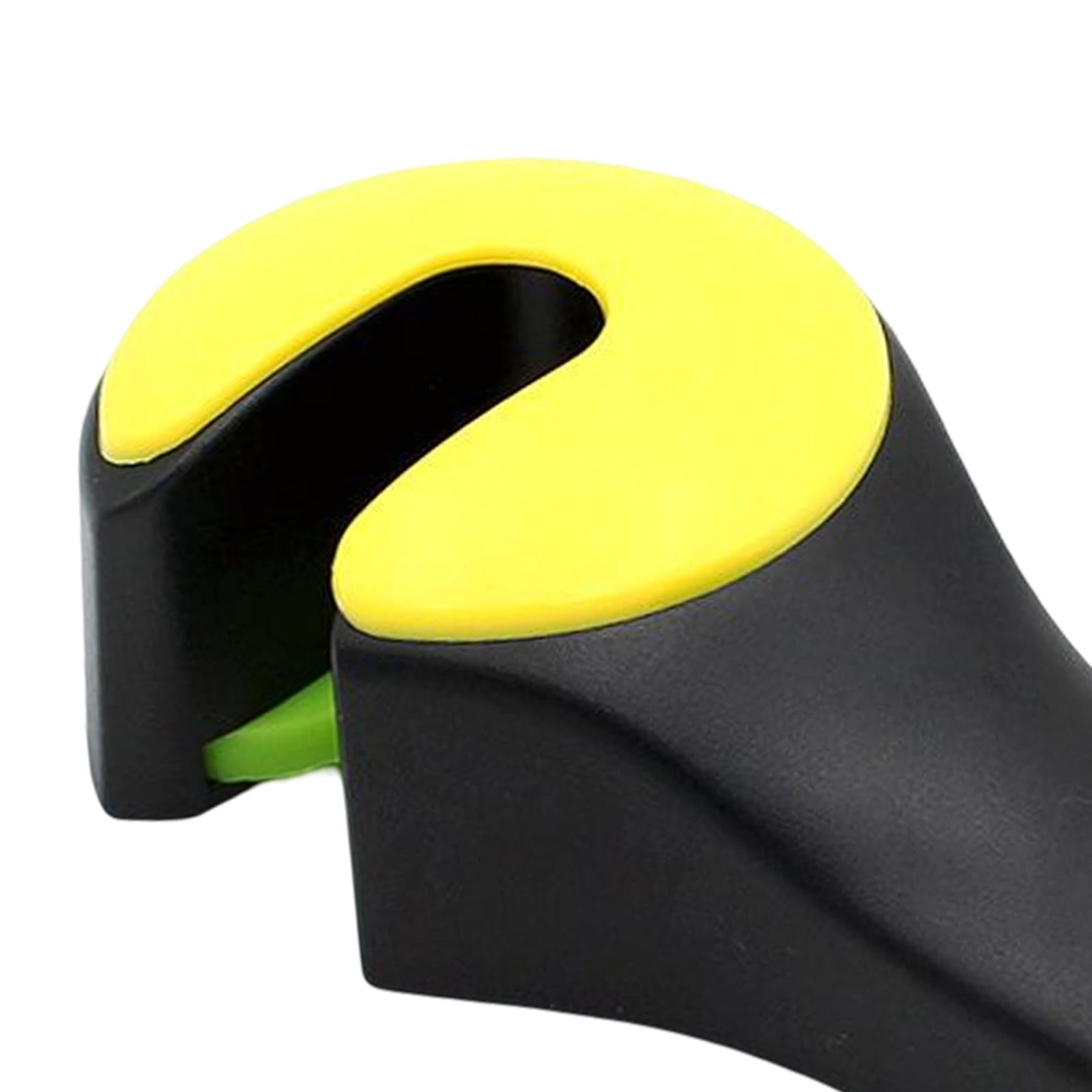2 in 1 Car Headrest Hidden Hook Gadget Phone Holder Clips for Purse Handbag Black Yellow