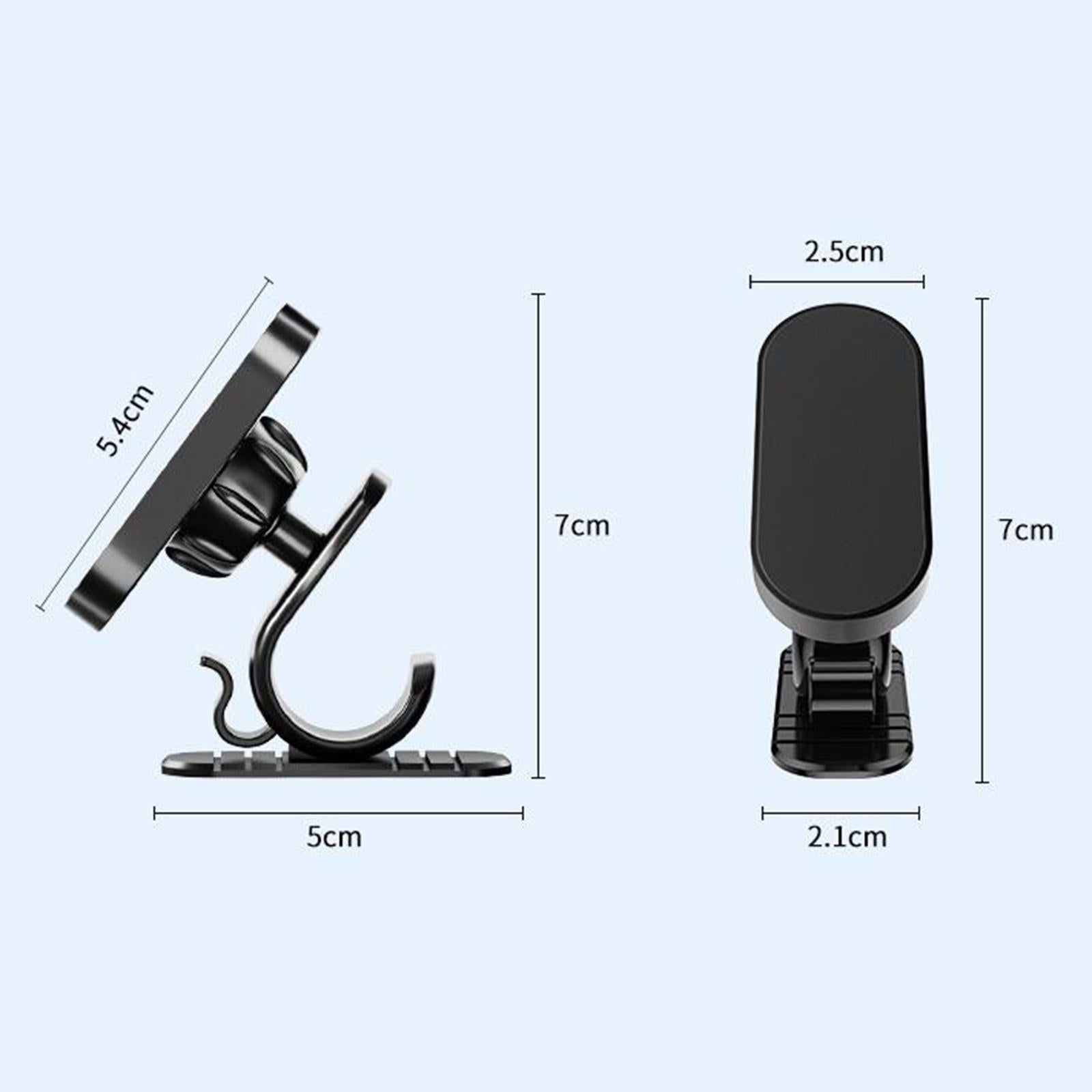 2xCompact Magnetic Car Phone Holder for Dashboard Rotatable Easily Install