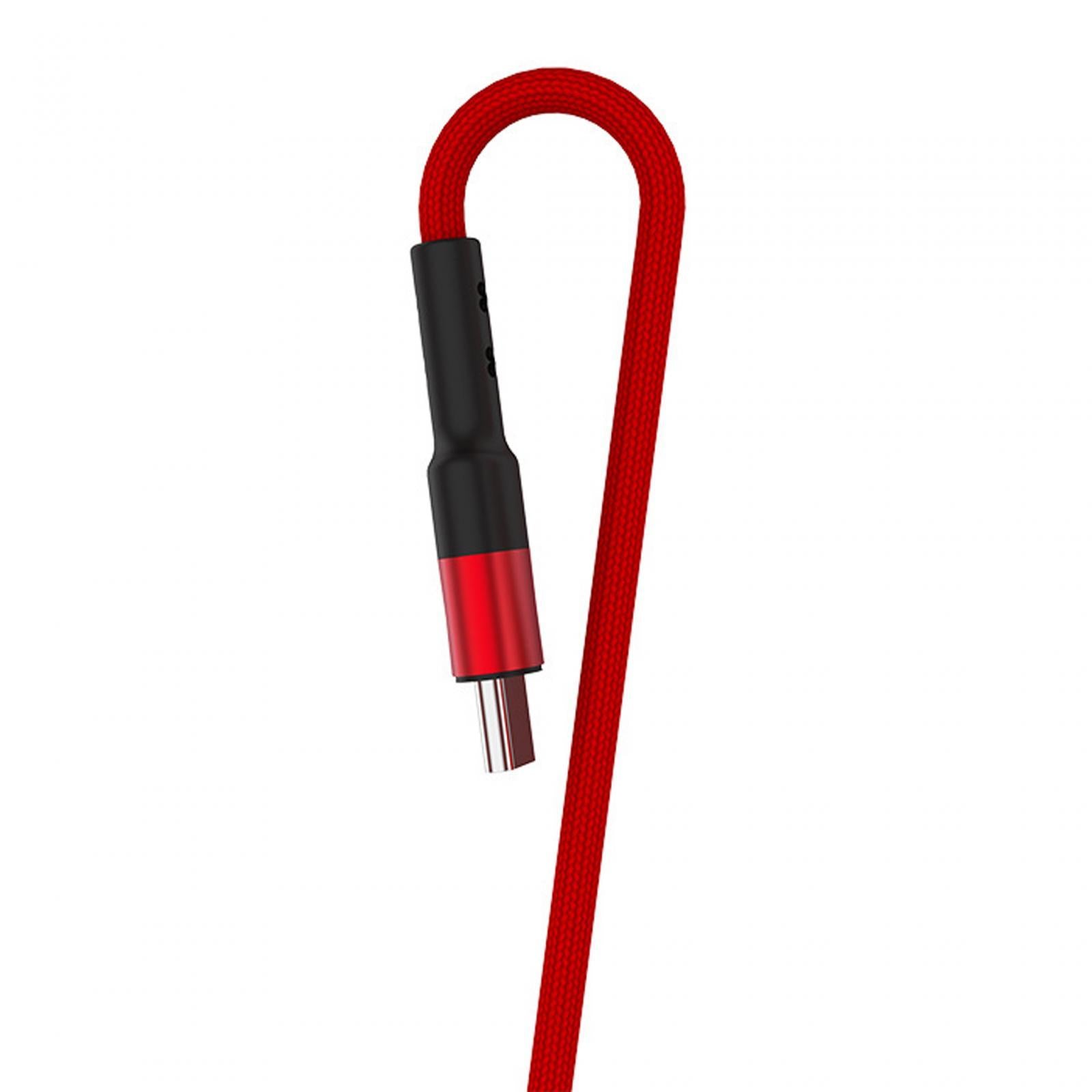 2xUSB C to USB c data Cable 3.8mm Od Durable for Computer Smartphones Notebook 100cm Red