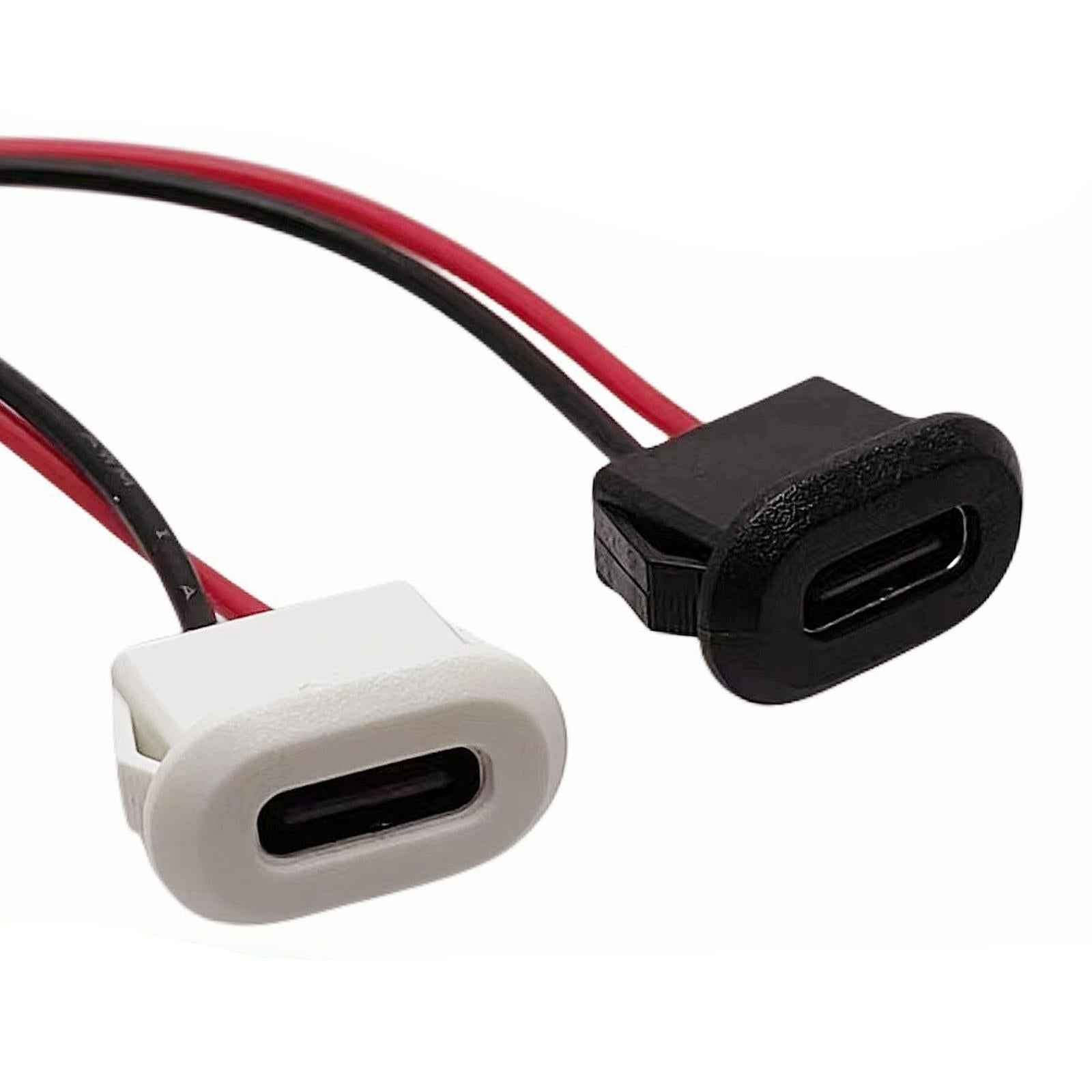 Type C Connector Jack Female USB Female Chassis C Connector Replaces Durable Black