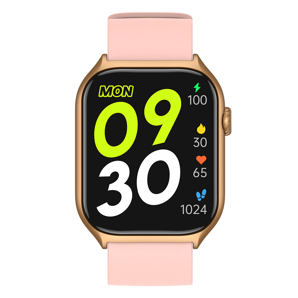 GTS7 2.0-inch Sport Watch Bluetooth Smart Watch Health Monitor Multiple Sports Modes - Gold / Pink