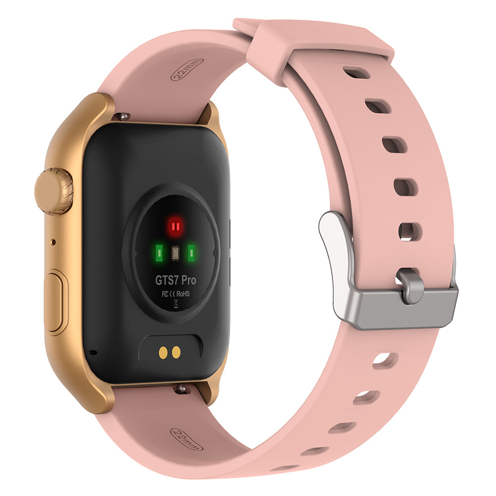 GTS7 PRO 2.0-inch Multiple Sports Modes Bluetooth Call Health Monitor Smart Watch - Gold+Pink