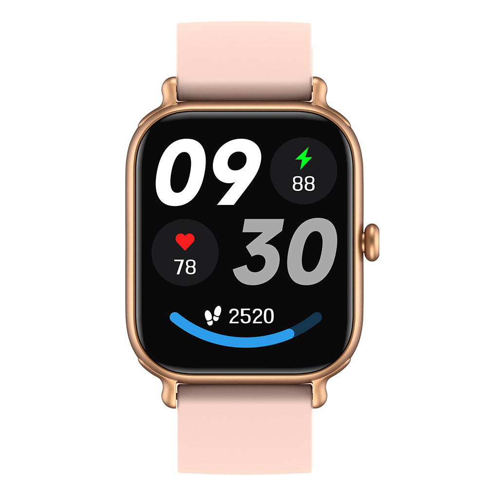 CX3 1.95-inch Bluetooth Calling Smart Watch Heart Rate Sleep Monitoring Fitness Tracker Smart Bracelet - Gold+Pink