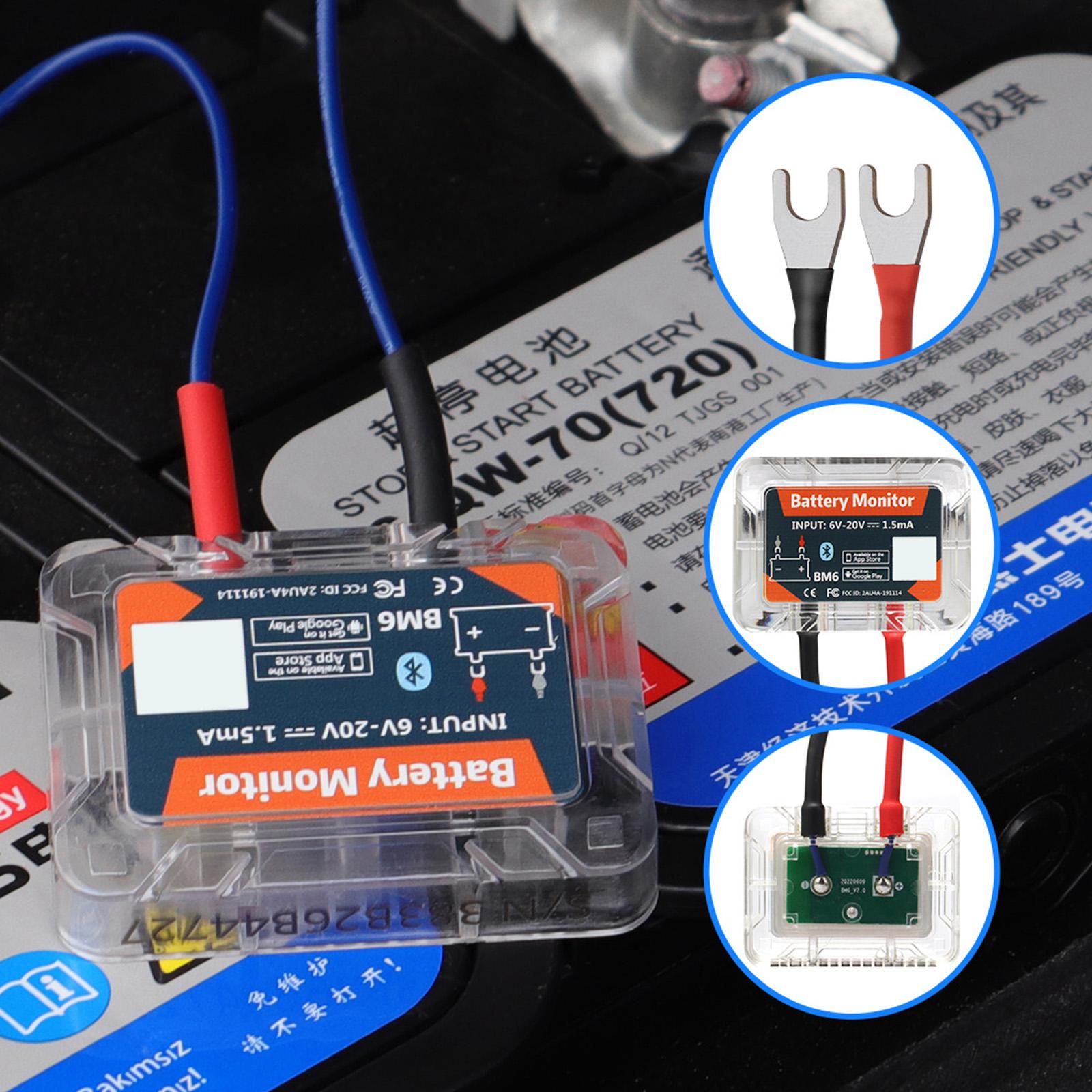 Auto Battery Monitor Automotive Battery Load Tester for Rvs Motorcycles Cars