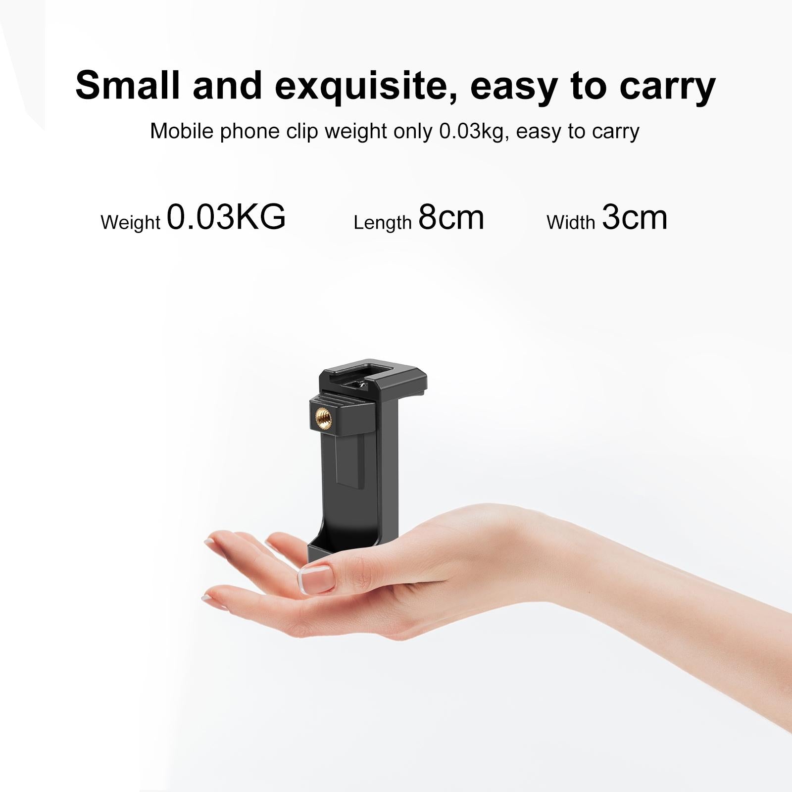 4xPhone Clamp Width Range 6.2cm to 9.2cm Tripod Mount for Monopod Selfie Stick
