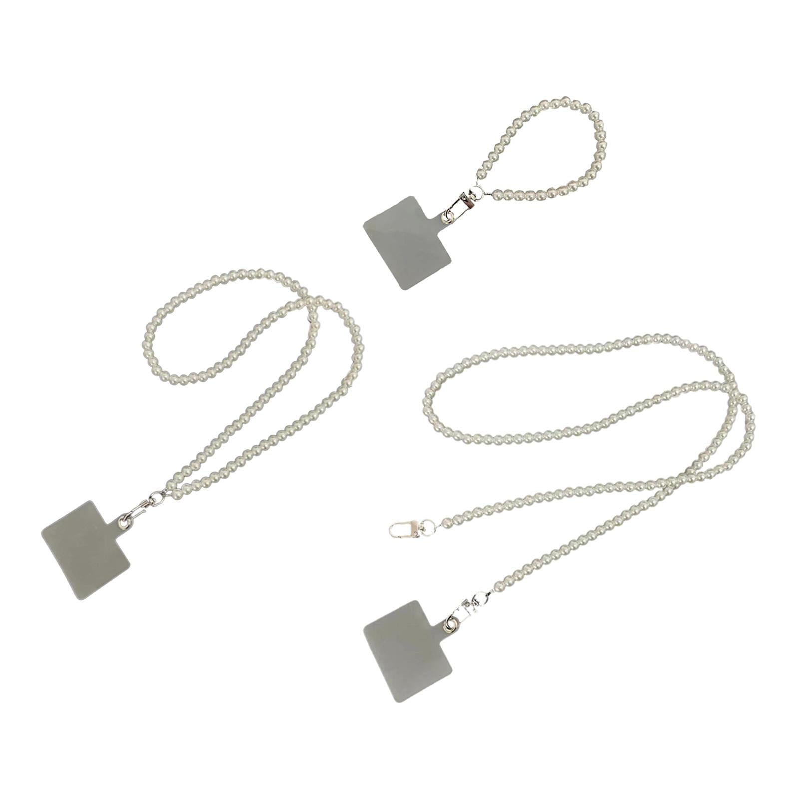 4xBeaded Phone Chain with Phone Gasket Cute Detachable Phone Lanyard for Women wrist chain