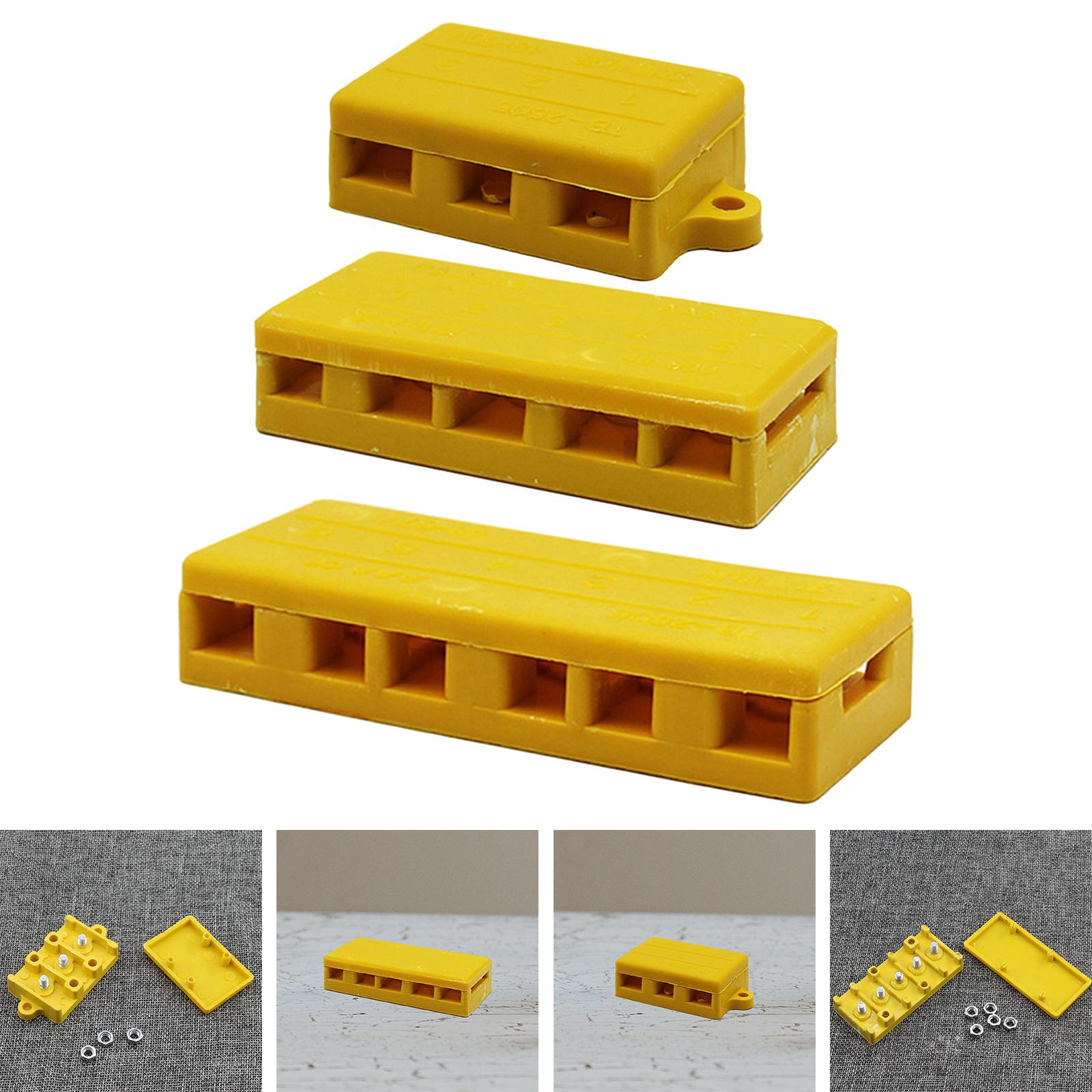 6xJunction Box Wire Connector Waterproof Cable Connectors Motor Controller Box 5.5cmx3.6cmx1.9cm 3 holes