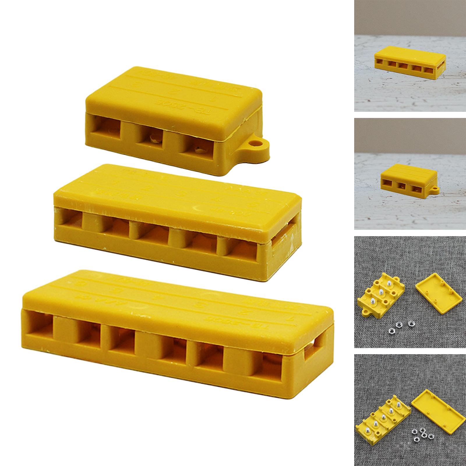 6xJunction Box Wire Connector Waterproof Cable Connectors Motor Controller Box 5.5cmx3.6cmx1.9cm 3 holes