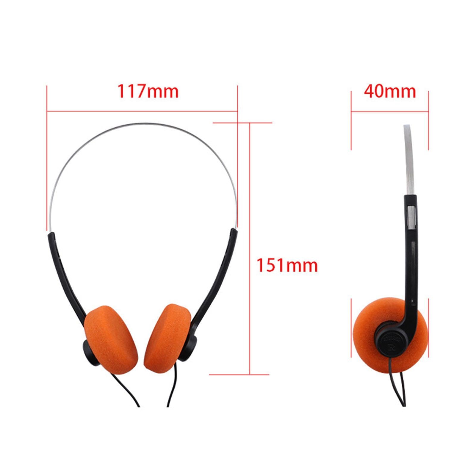 Retro Style Headphone Practical Photo Props for Running Walking Take A Plane Orange