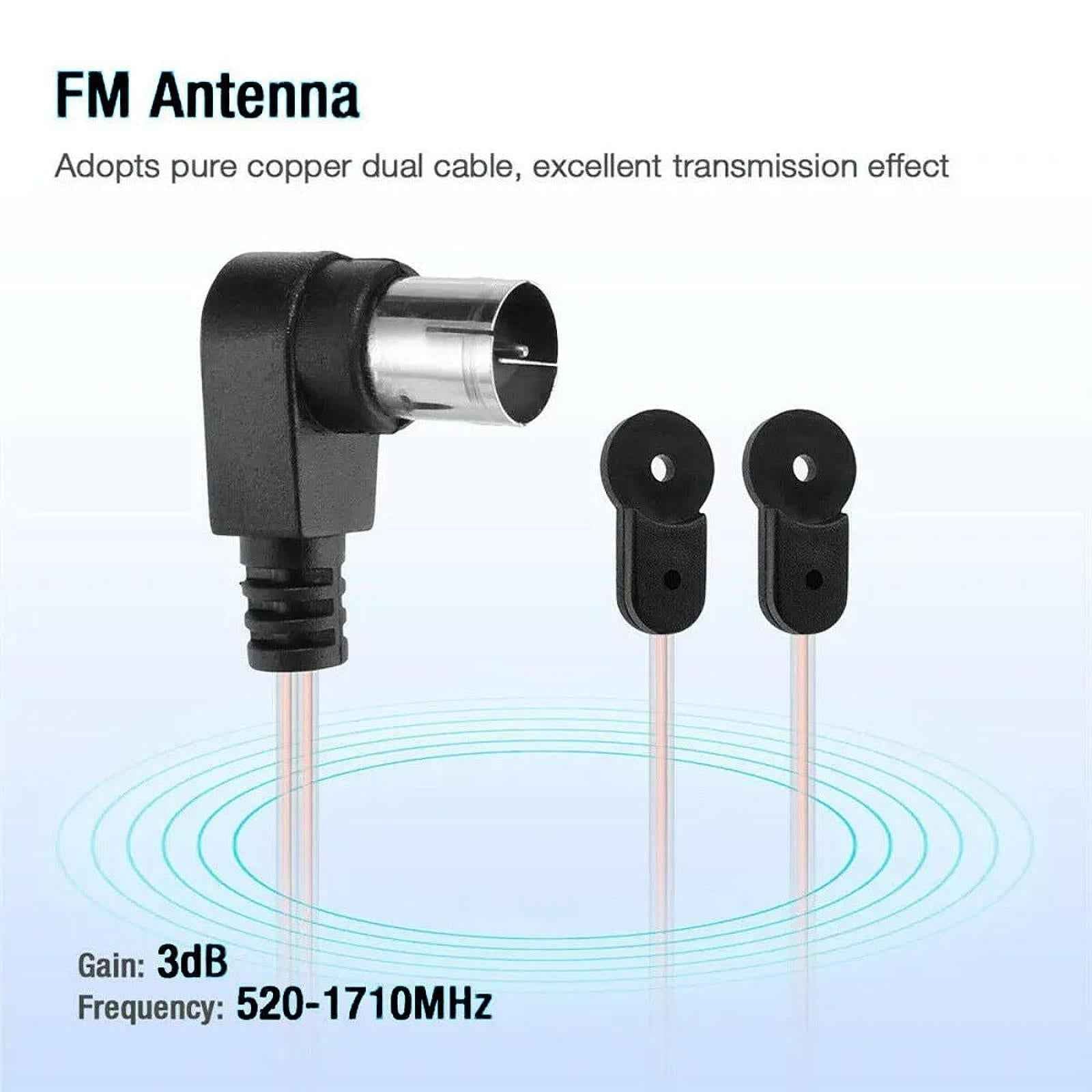 FM Radio Antenna Signal Receiver Aerials for Car Home Theater Stereo Receiver