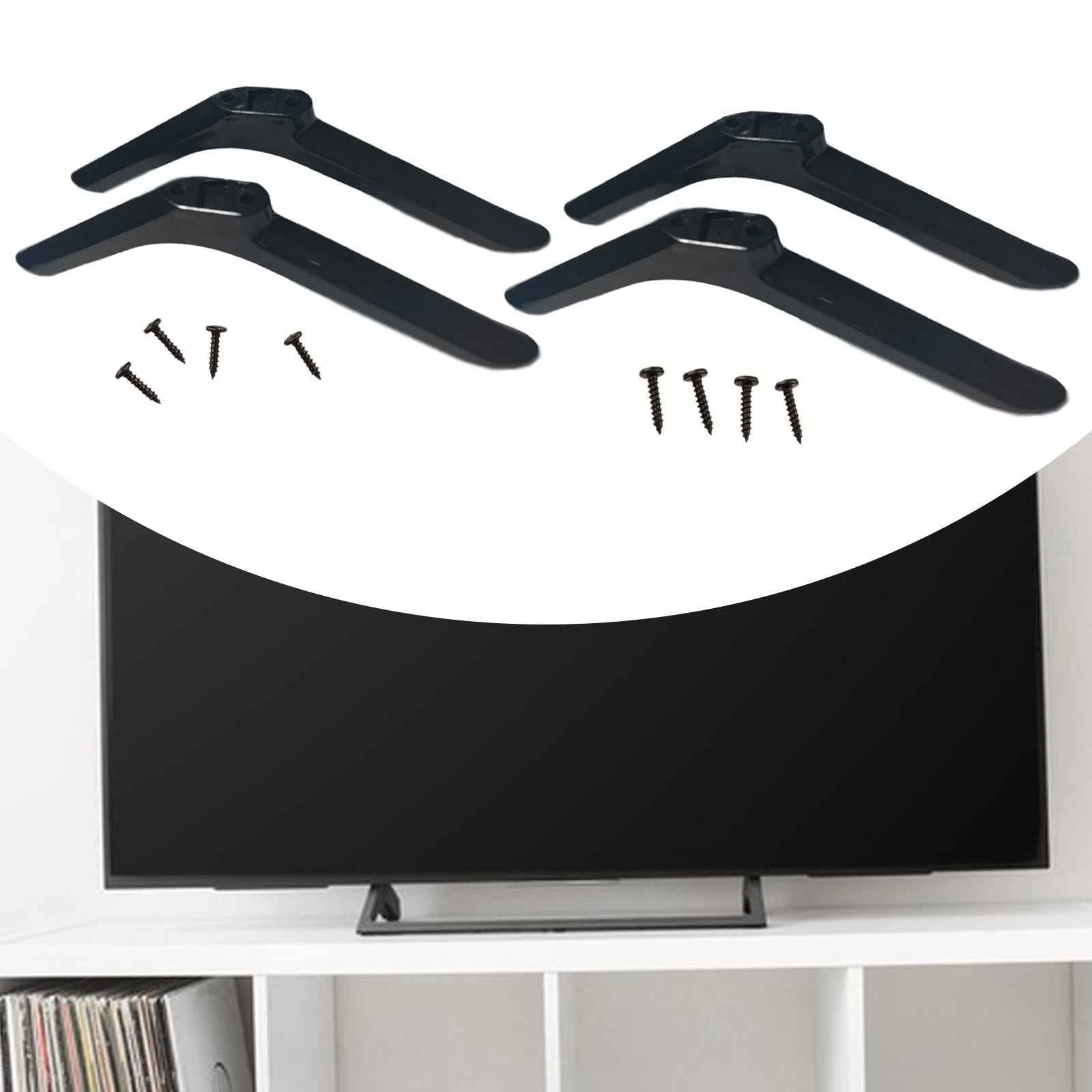 2Pcs TV Stand Legs with 4 Screw Sturdy Televisions Stand Table Top TV Legs 19cmx5cmx1.6cm
