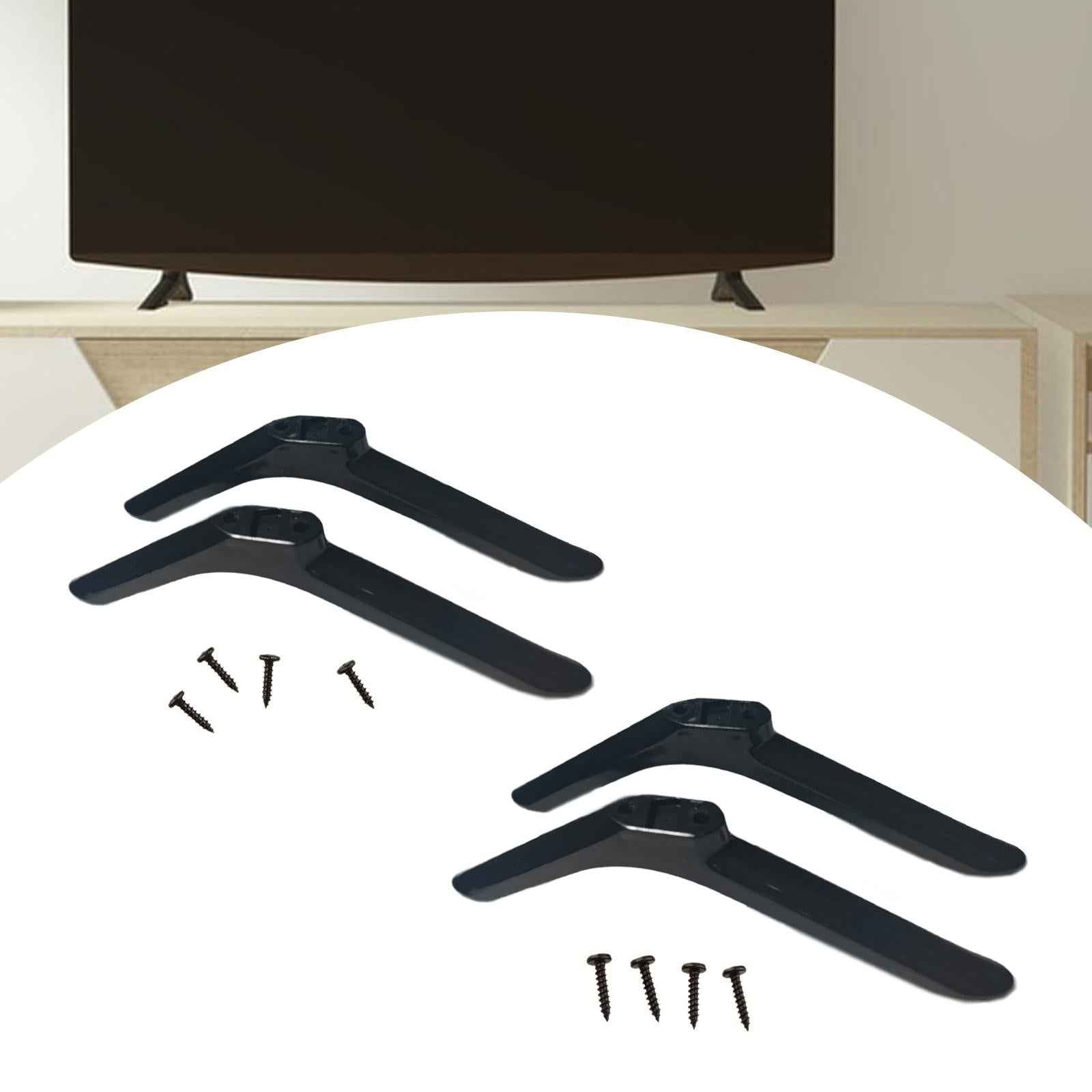 2Pcs TV Stand Legs with 4 Screw Sturdy Televisions Stand Table Top TV Legs 19cmx5cmx1.6cm