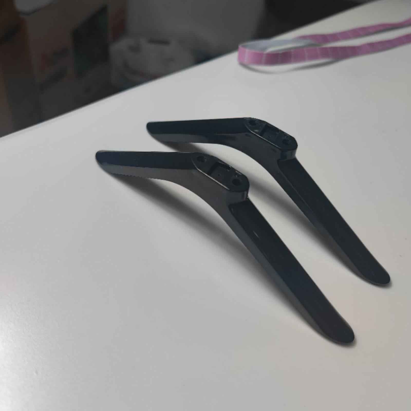 2Pcs TV Stand Legs with 4 Screw Sturdy Televisions Stand Table Top TV Legs 22.5cmx5.5cmx2cm