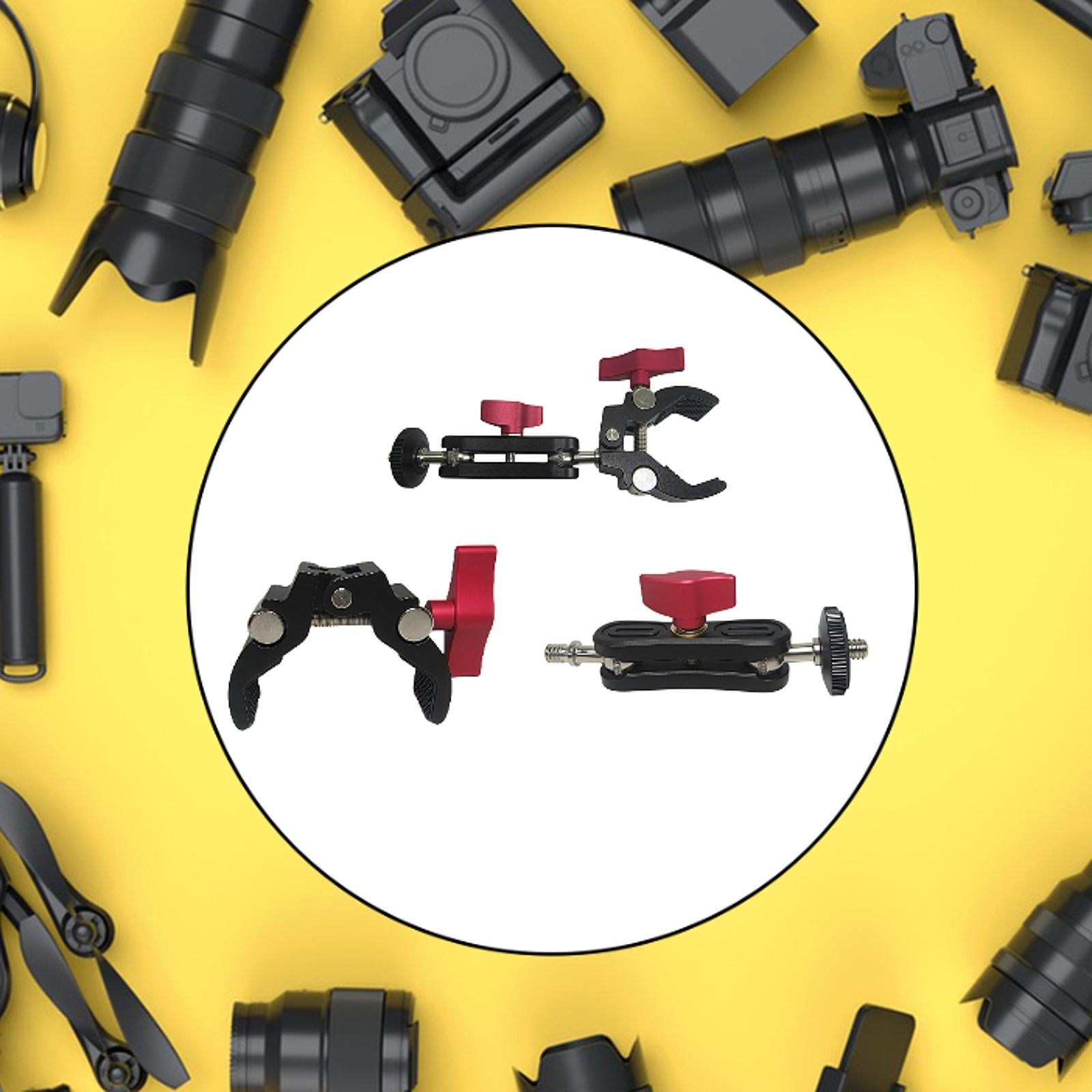 Action Camera Clamp Mount Extension Bracket for Microphone DSLR Camera Flash 130mm