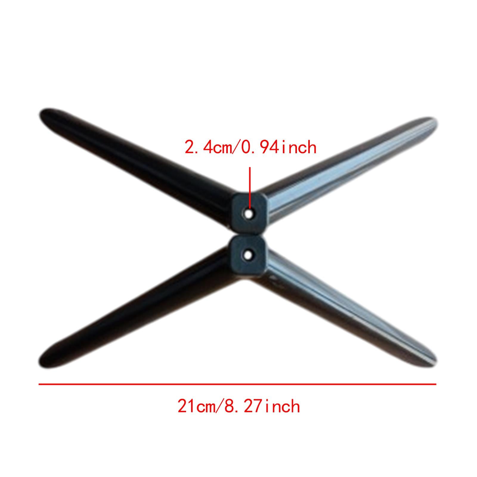 2Pcs TV Stand Base Direct Replaces Sturdy Portable Television Holder Bracket Length 21cm