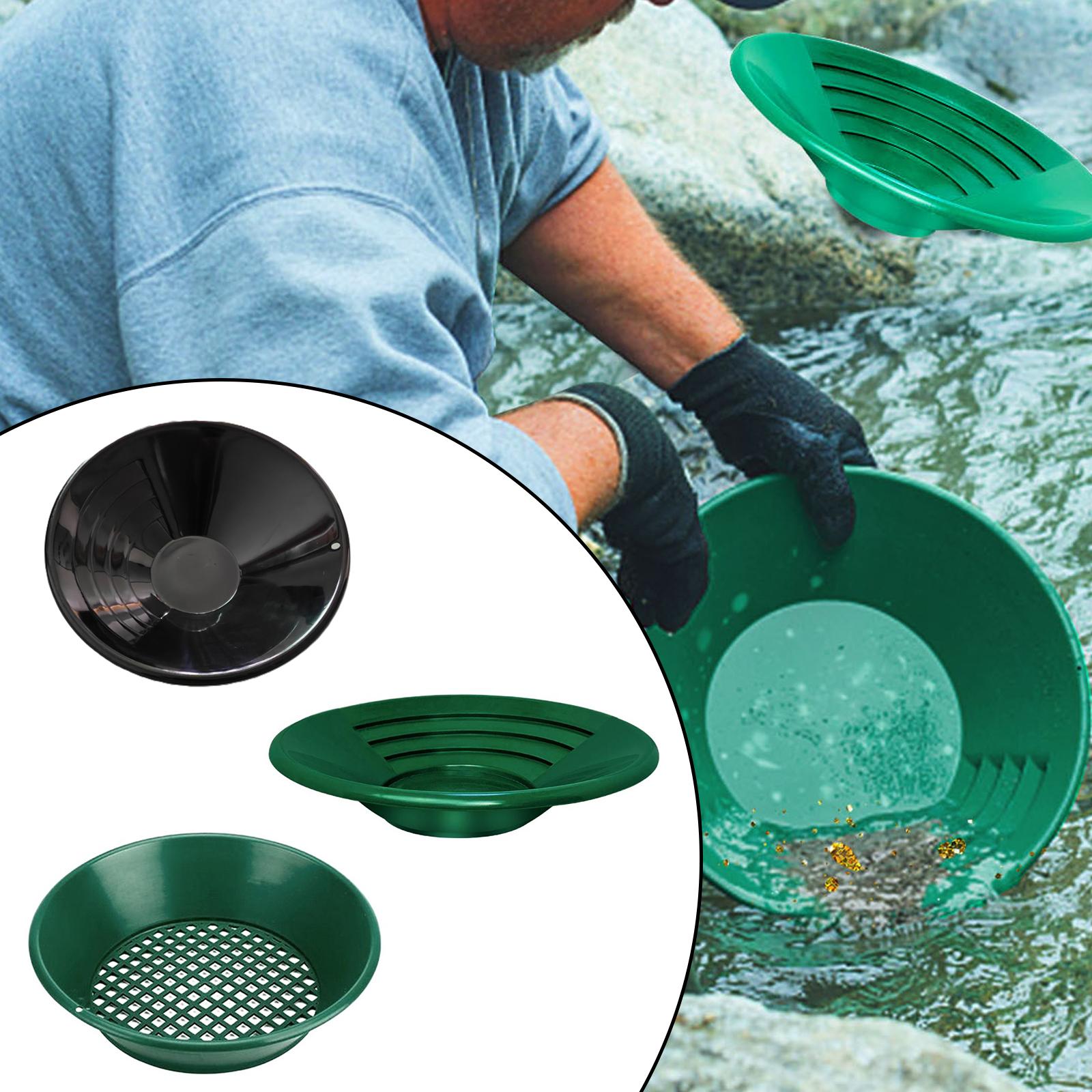 3x Gold Panning Kit Portable Beginners Enthusiasts Hobbists Outdoor Gold Pan