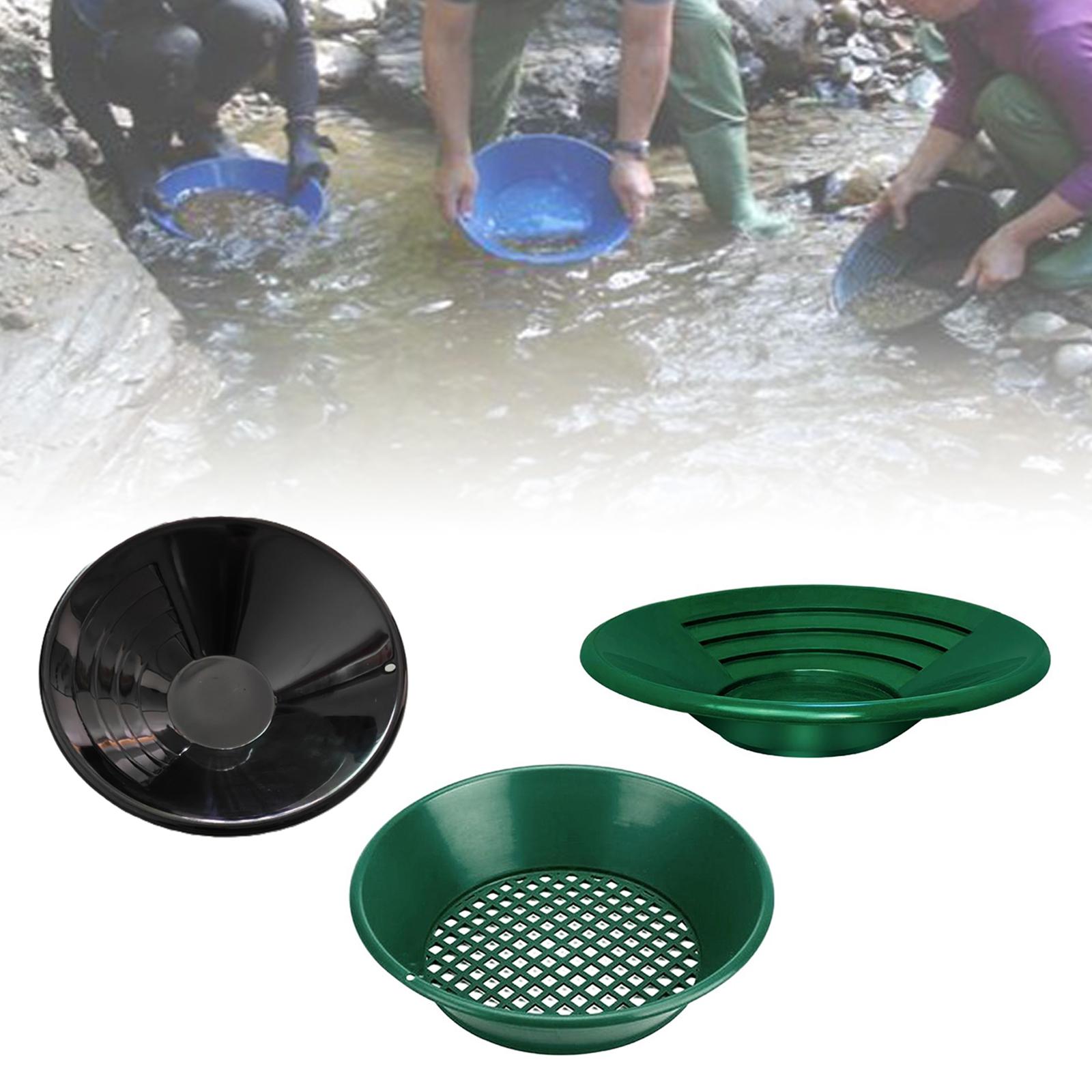 3x Gold Panning Kit Portable Beginners Enthusiasts Hobbists Outdoor Gold Pan