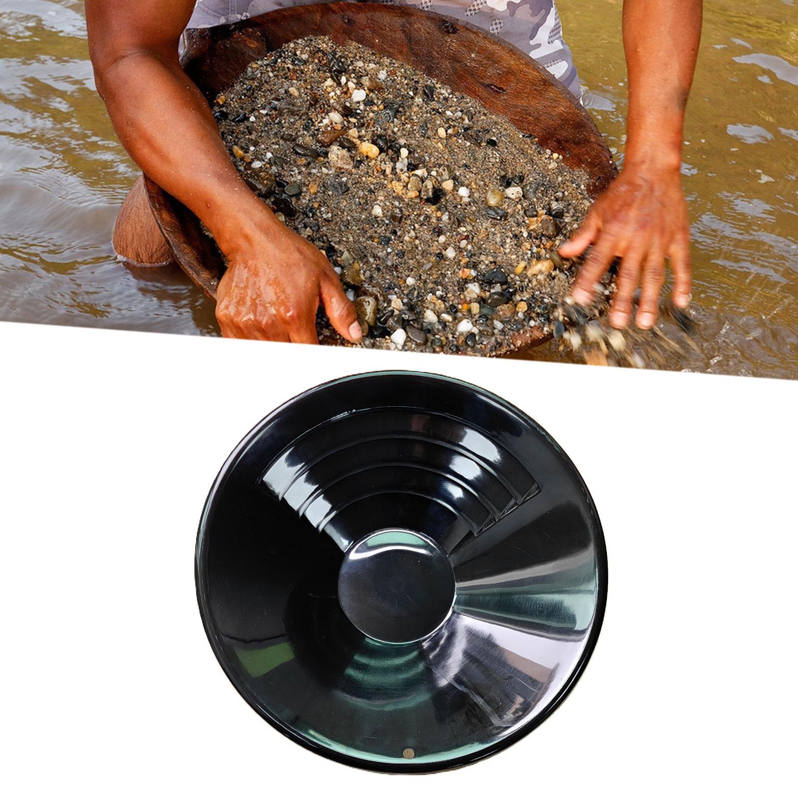 Outdoor Gold Pan Lightweight Portable Easier Mining 10 inch Gold Panning Pan