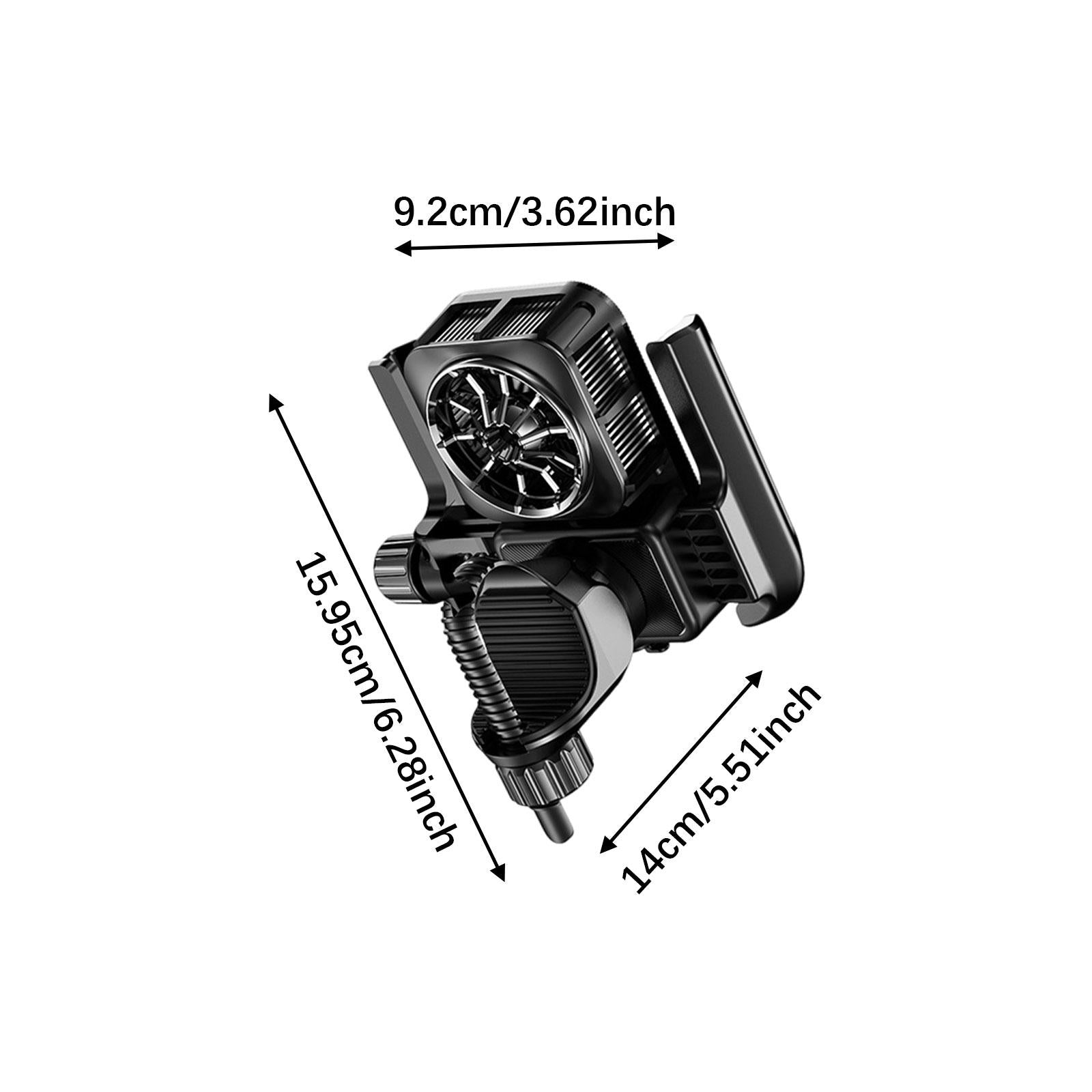 Motorcycle Bike Phone Cooler Holder Stable Mobile Phone Cooling Fan GW06 12