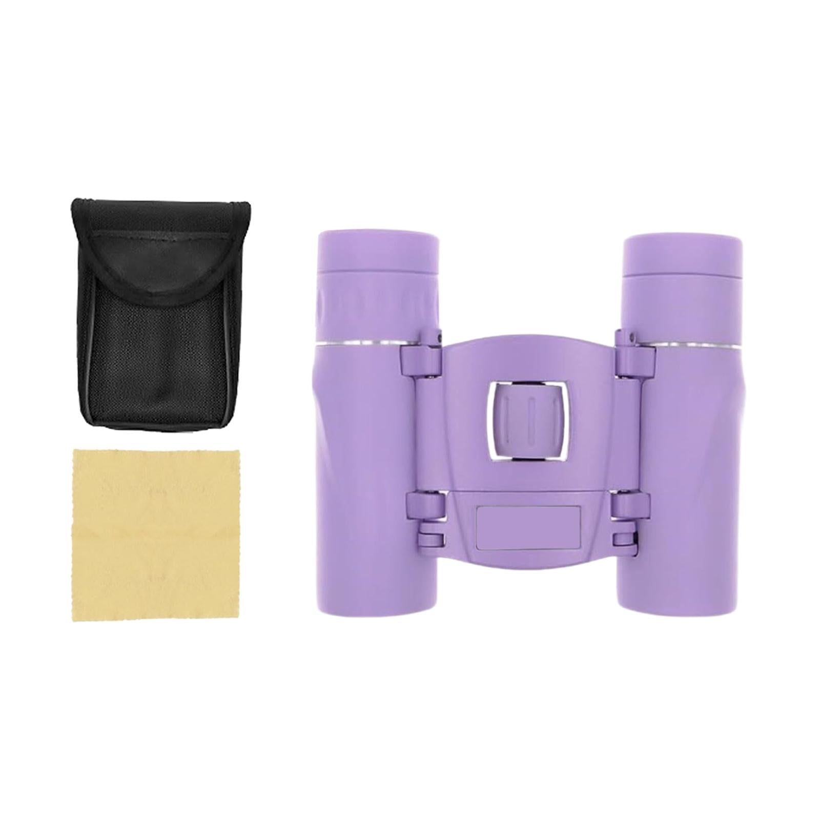 Mini Binoculars Compact Small Telescope for Bird Watching Concerts Traveling Purple