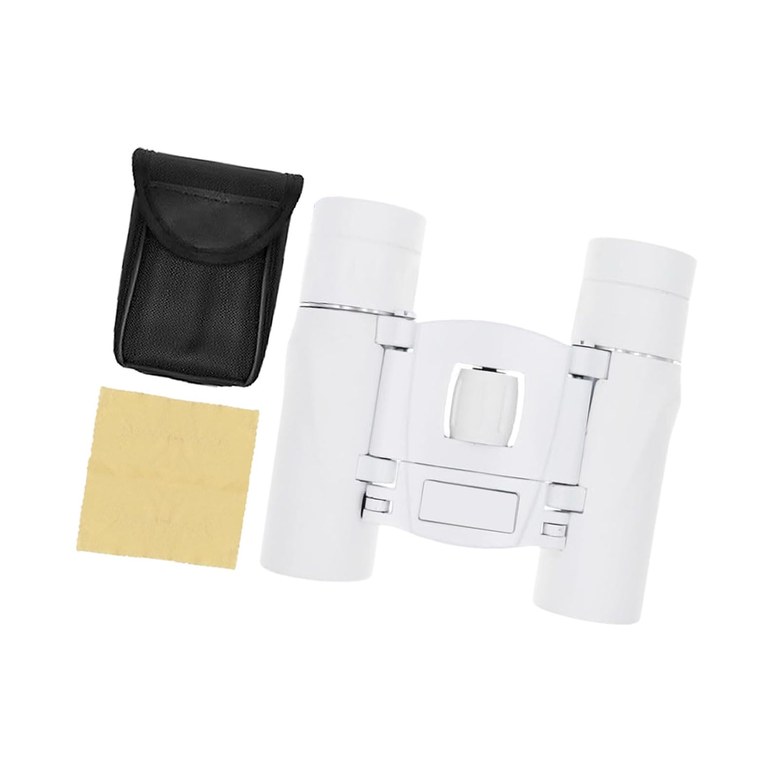 Mini Binoculars Compact Small Telescope for Bird Watching Concerts Traveling White