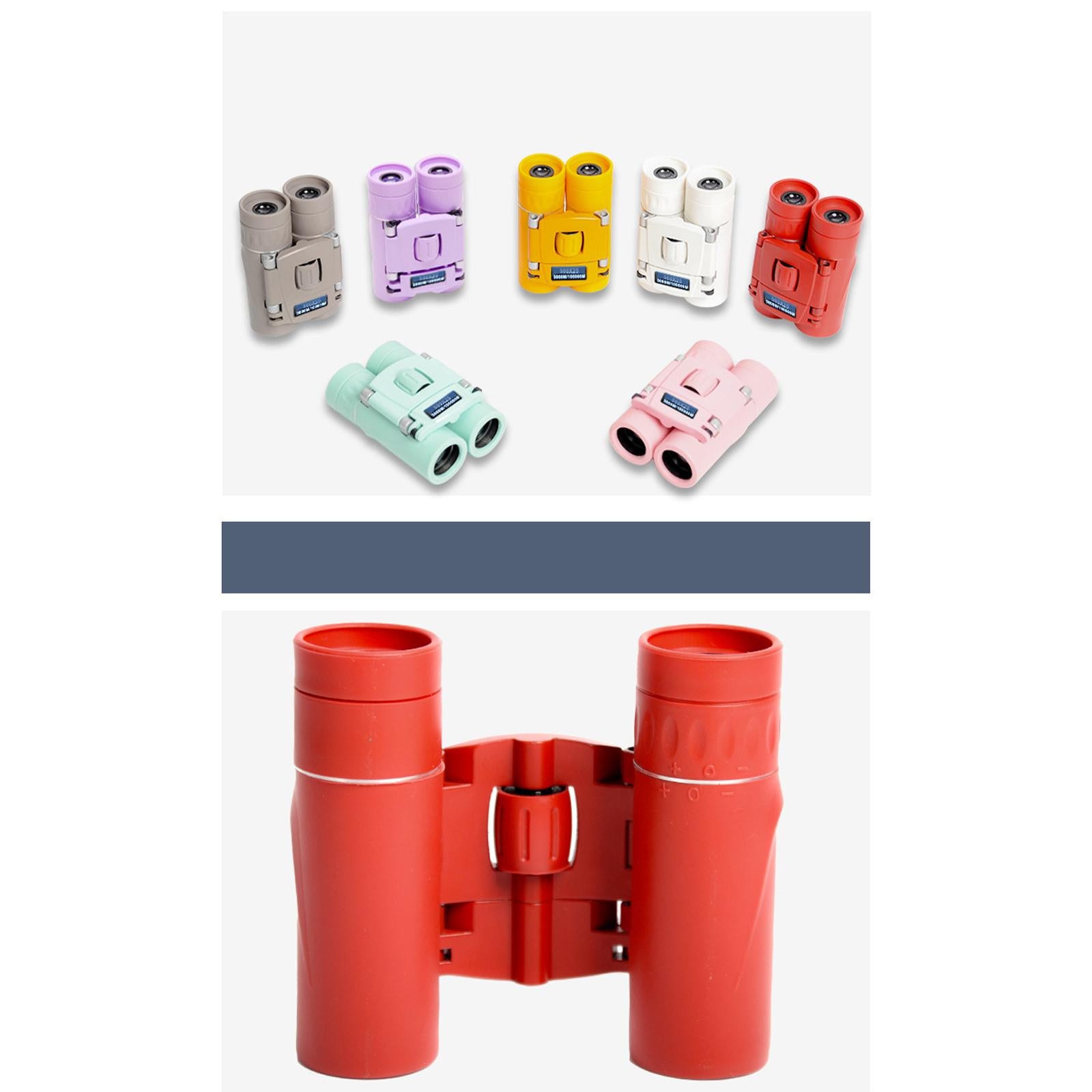 Mini Binoculars Compact Small Telescope for Bird Watching Concerts Traveling Red
