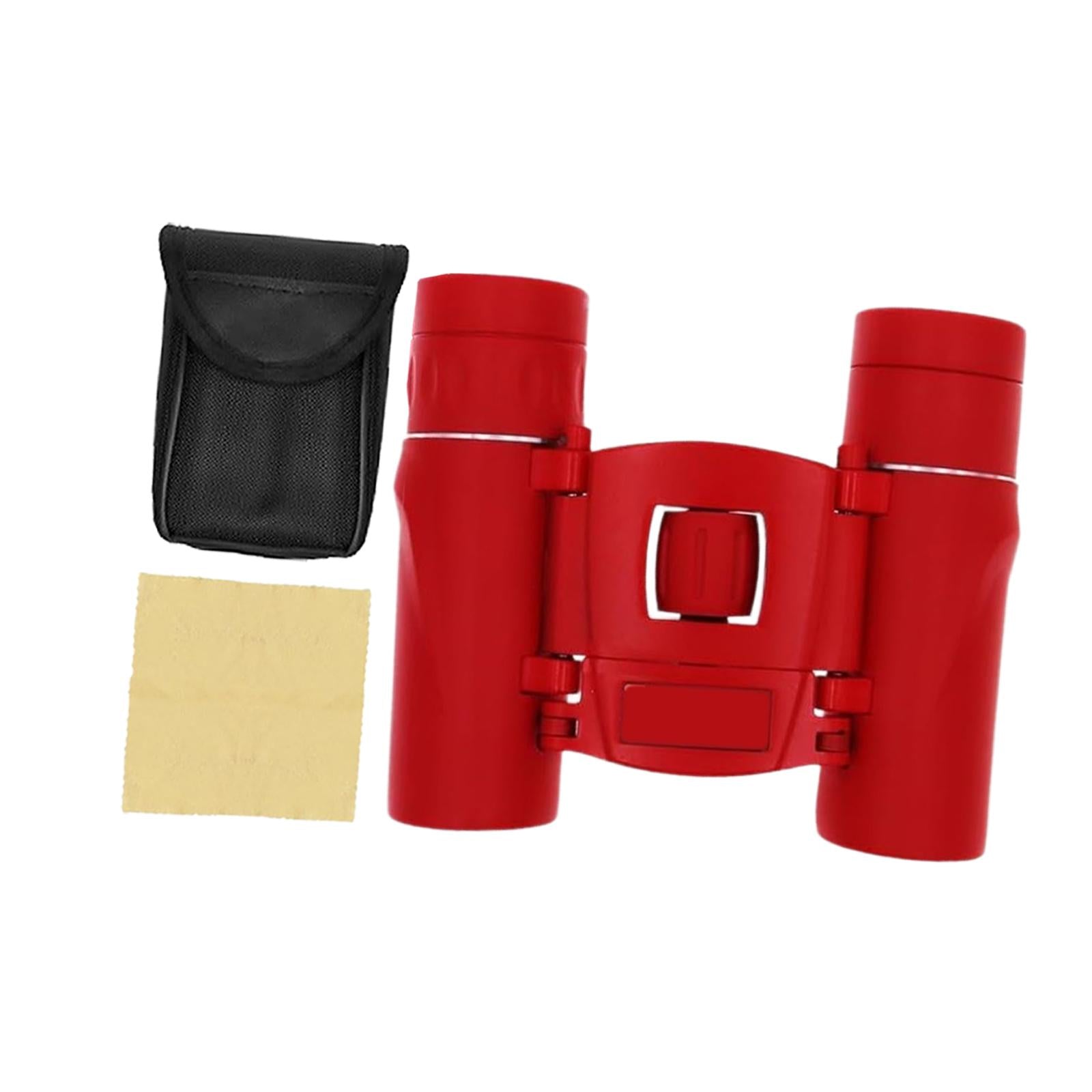 Mini Binoculars Compact Small Telescope for Bird Watching Concerts Traveling Red