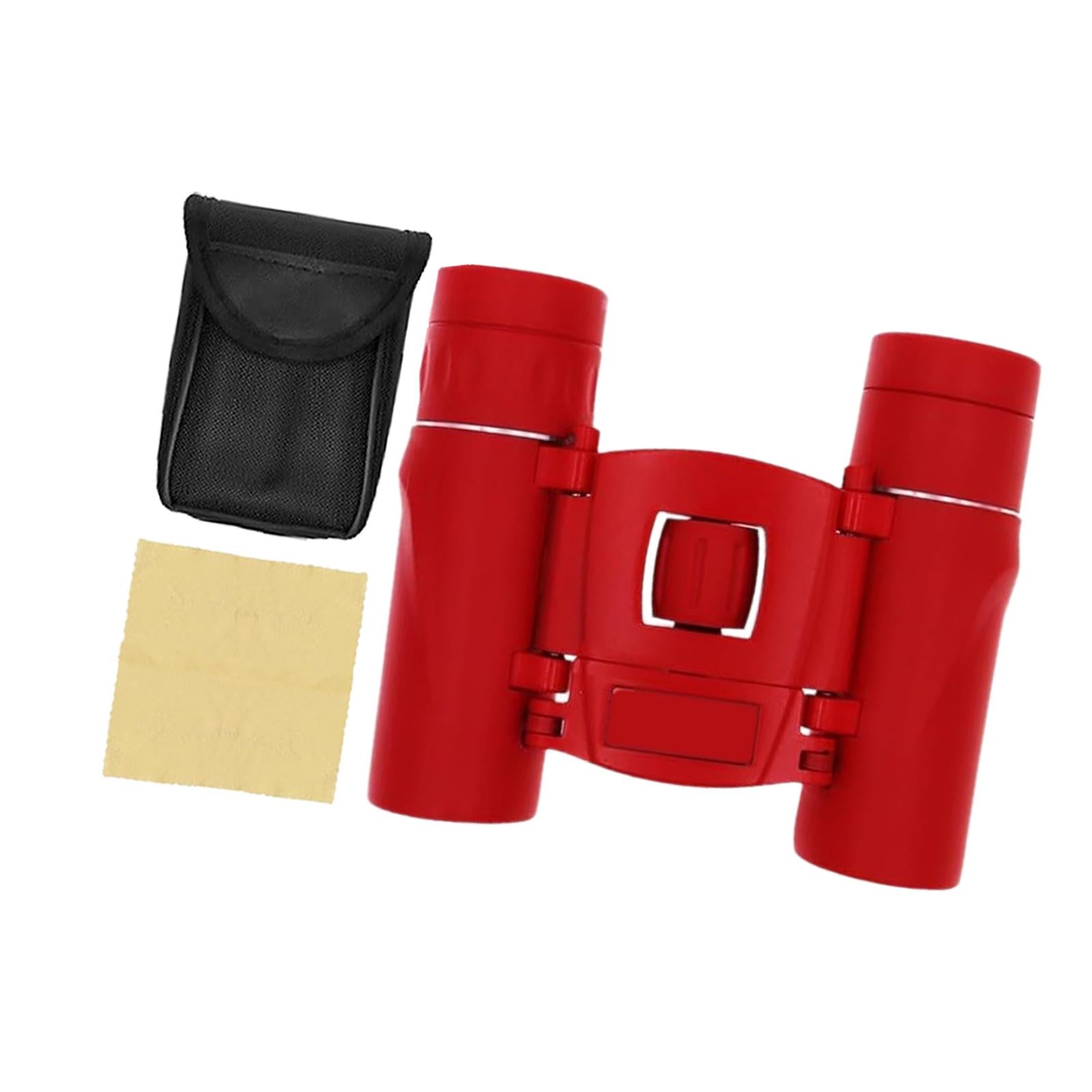 Mini Binoculars Compact Small Telescope for Bird Watching Concerts Traveling Red