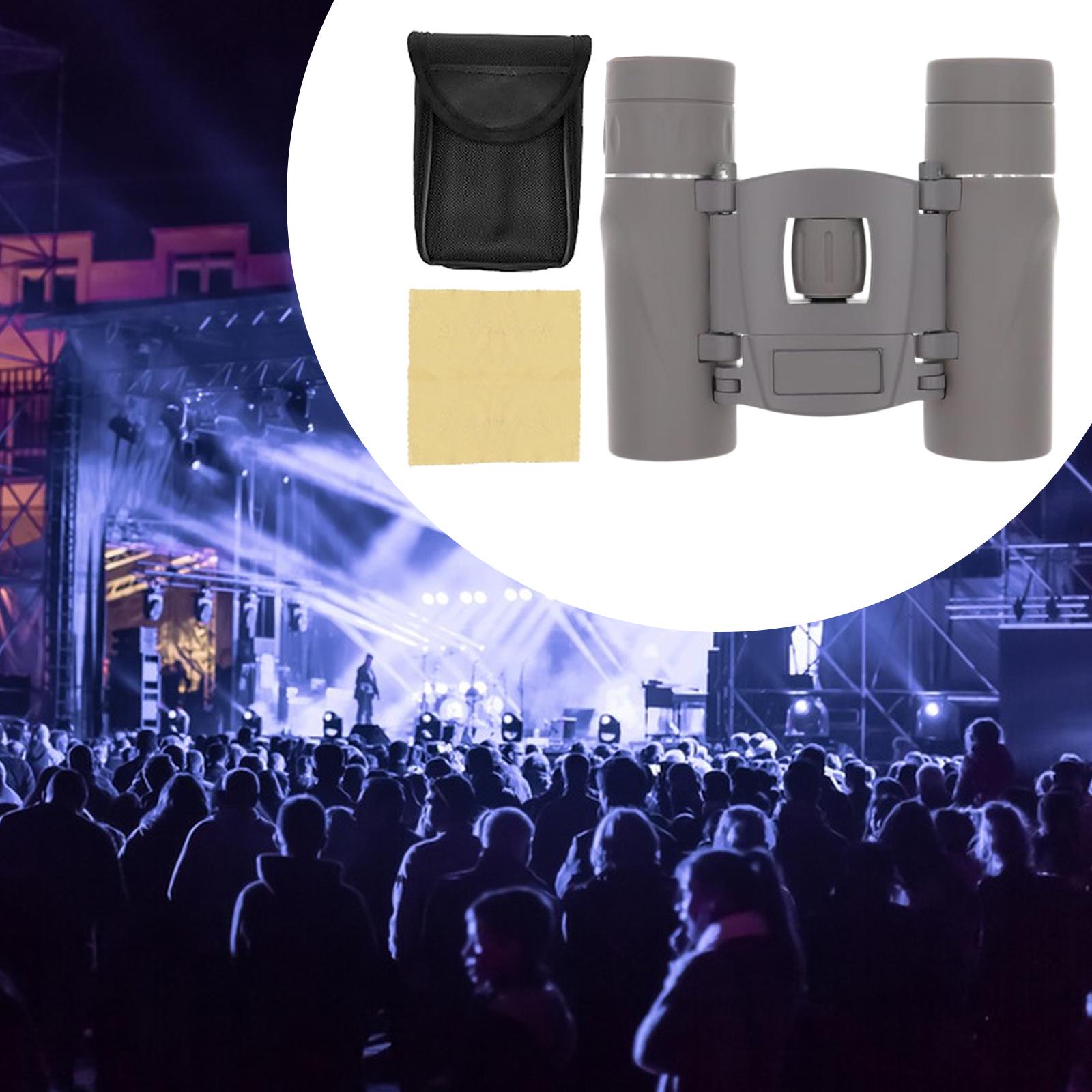 Mini Binoculars Compact Small Telescope for Bird Watching Concerts Traveling Grey