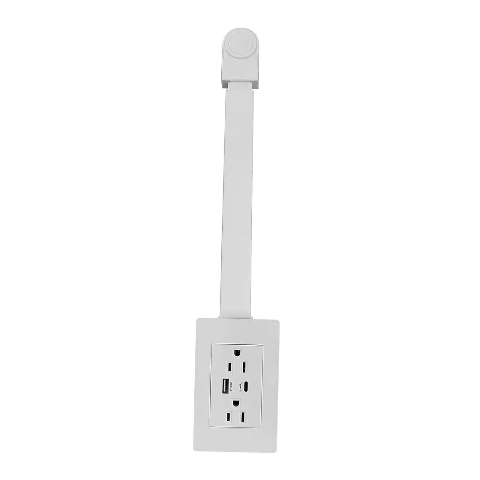 Electrical Outlet Extender Extendable Outlet Box Plug for Bedside Table