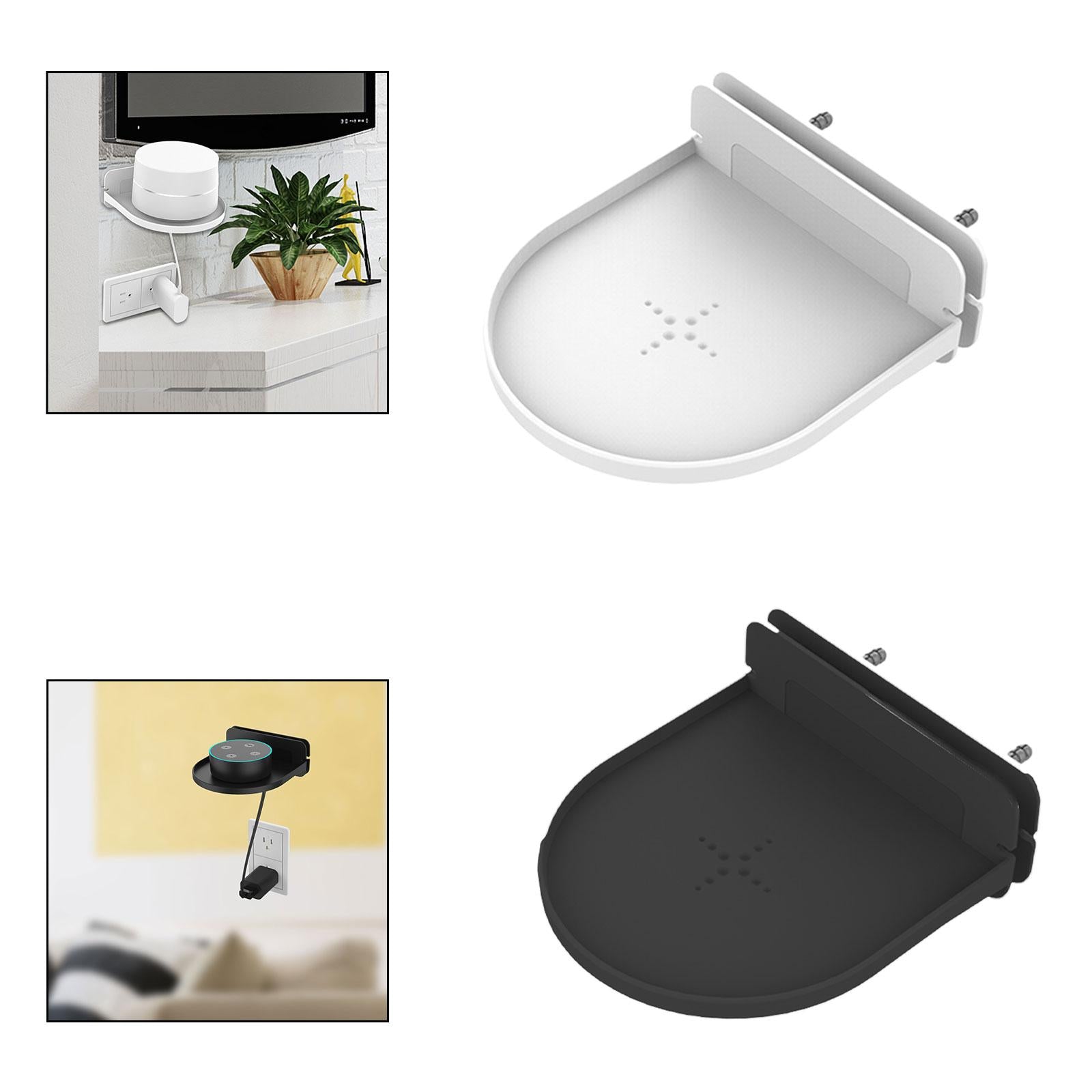 Wall Mount Speaker Holder Stable Universal Decoration Router Wall Mount white