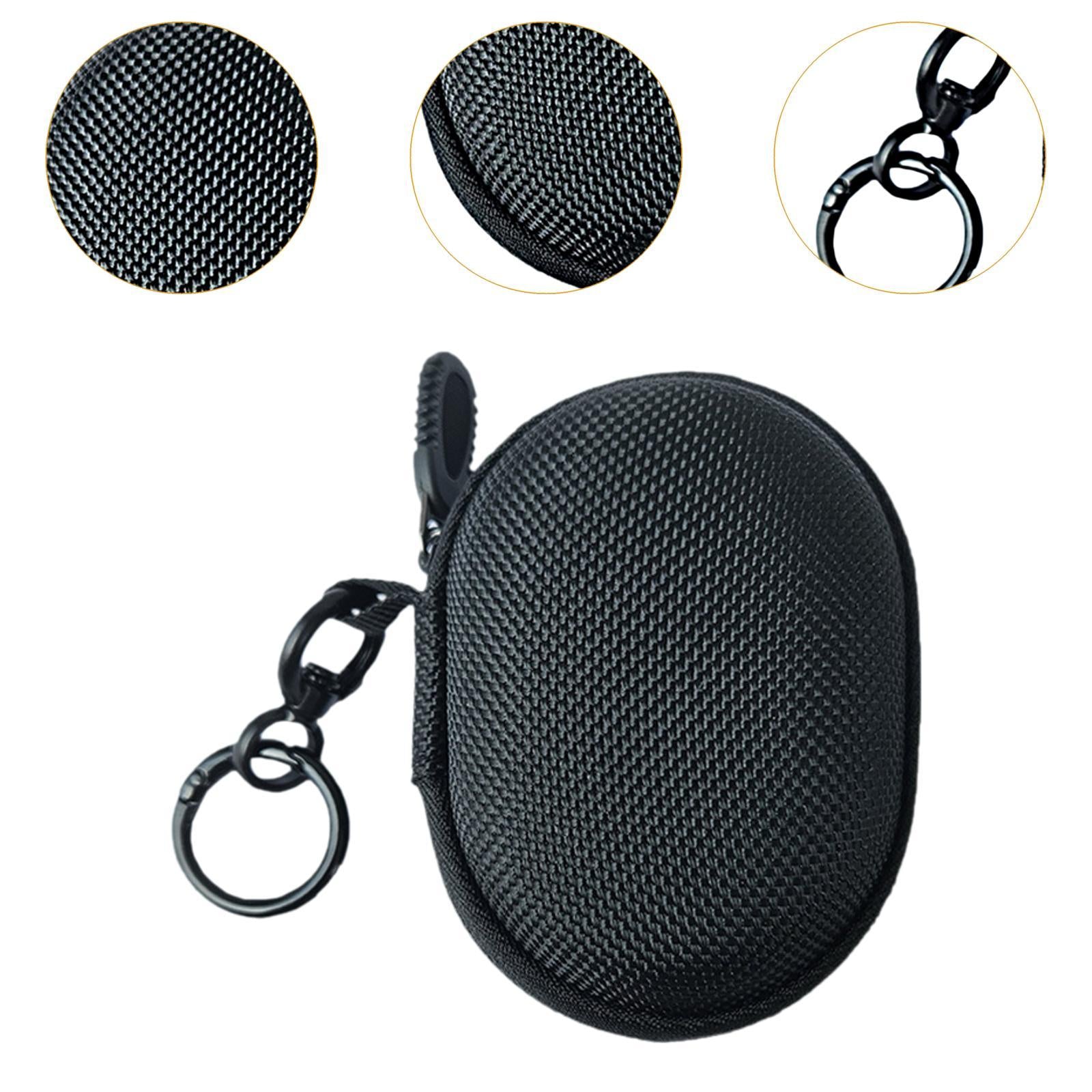Earphone Carrying Case Portable with Rotating Hanging Buckle Earphone Holder