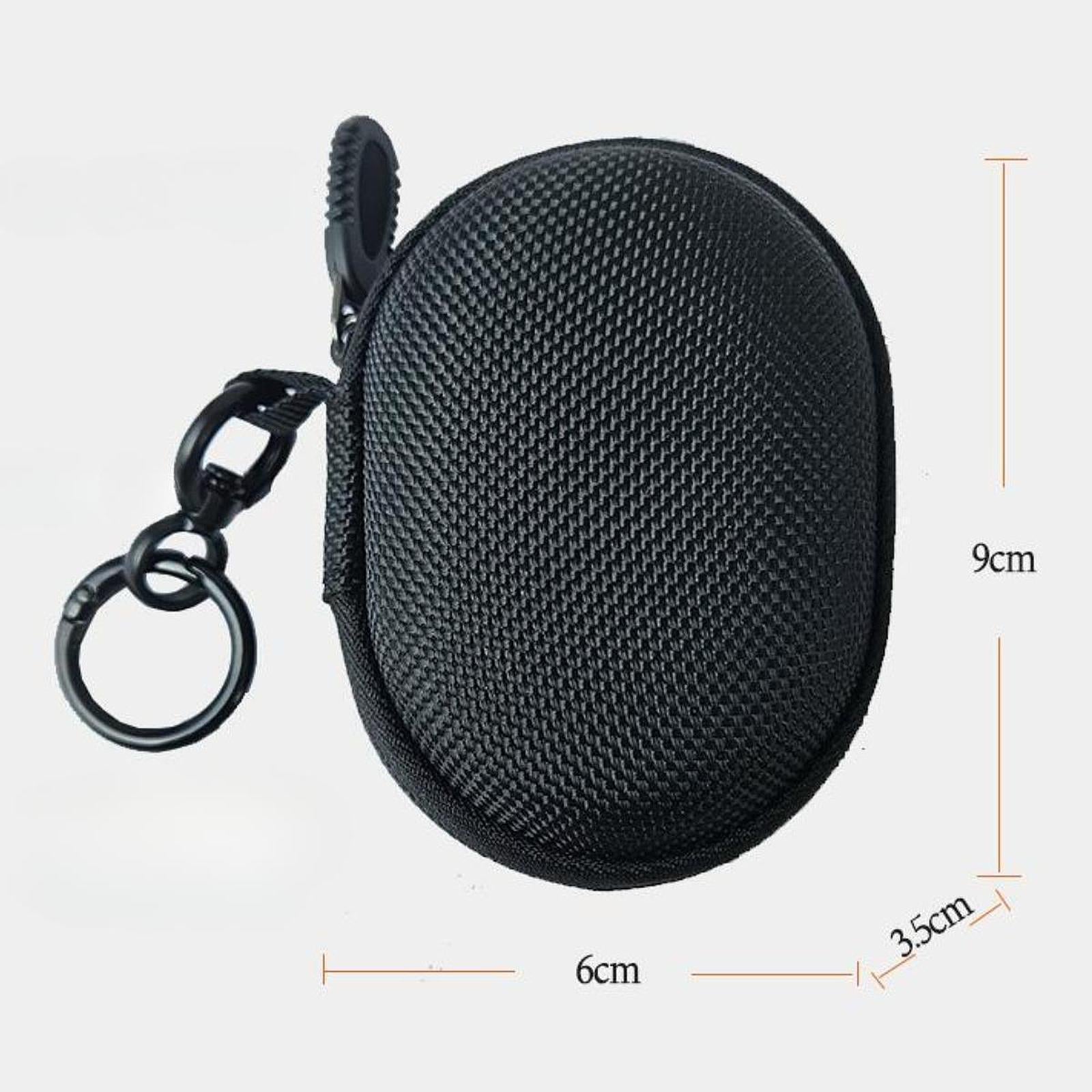 Earphone Carrying Case Portable with Rotating Hanging Buckle Earphone Holder