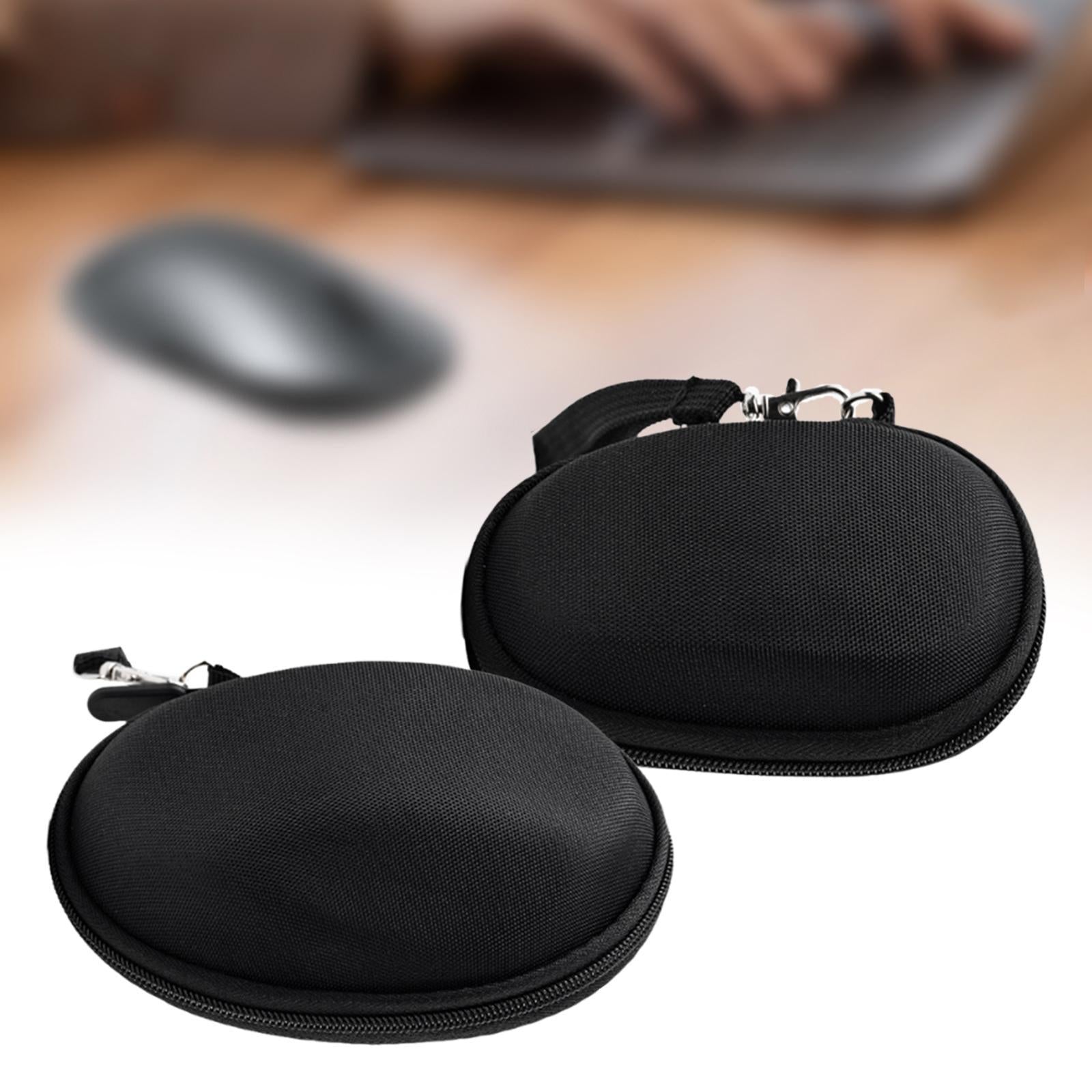 Mouse Case Wear Resistant Pouch Mini Black Carrying Case for Travel Carrying 14.3cmx11.1cmx6.2cm