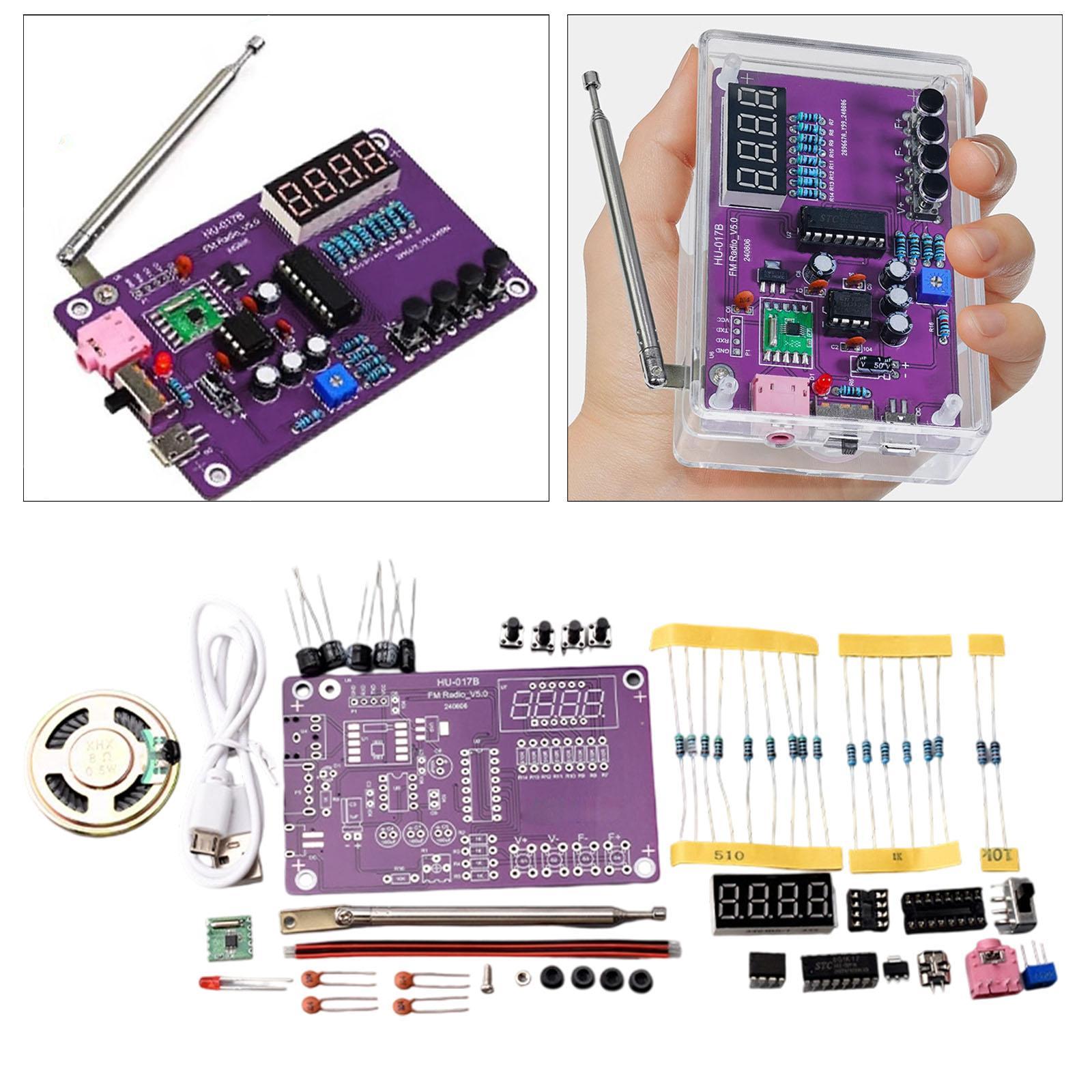 FM Radio Kit Creative Stem Education DIY School Project for Beginners Adults Without Shell