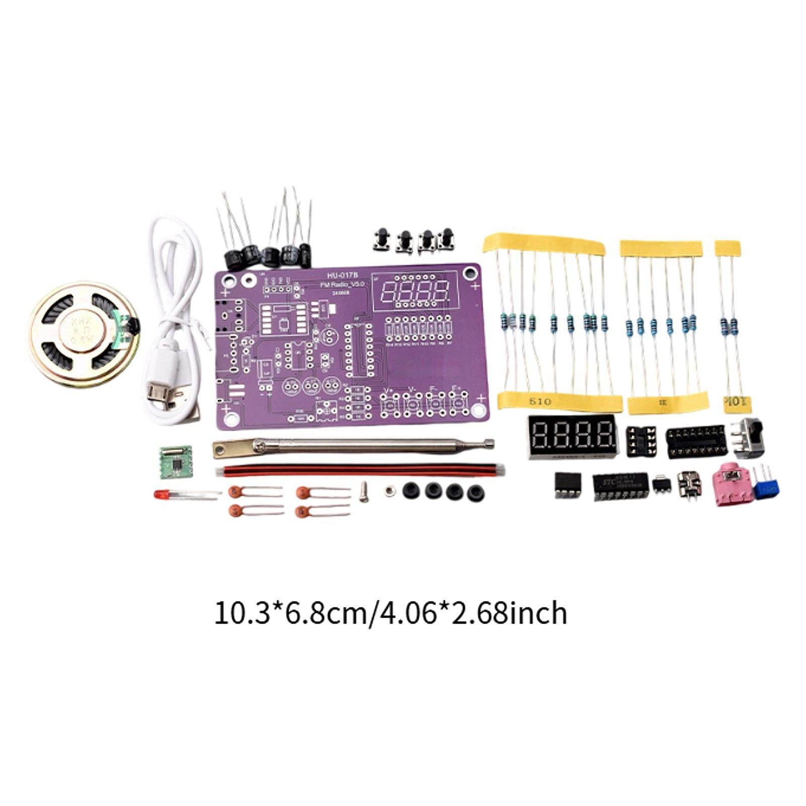 FM Radio Kit Creative Stem Education DIY School Project for Beginners Adults Without Shell