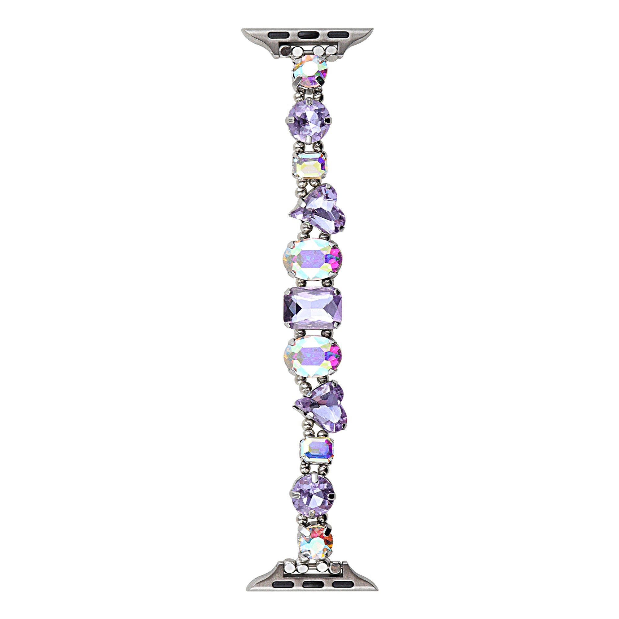 For Apple Watch Ultra 2 Ultra 49mm / Series 9 8 7 45mm / 6 5 4 SE (2022) SE (2023) SE 4 Glass Watch Band - Laser Colorful Purple / Elastic