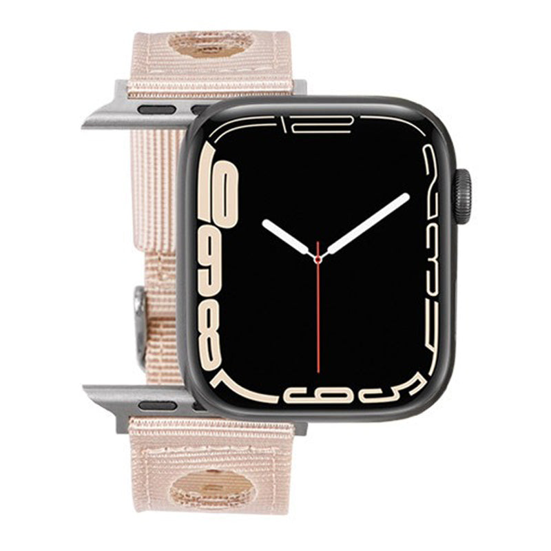 For Apple Watch Ultra 2 Ultra 49mm / 9 8 7 45mm / 6 5 4 SE (2023) SE (2022) SE 44mm / 3 2 1 42mm Waterproof Nylon Watch Band - Beige