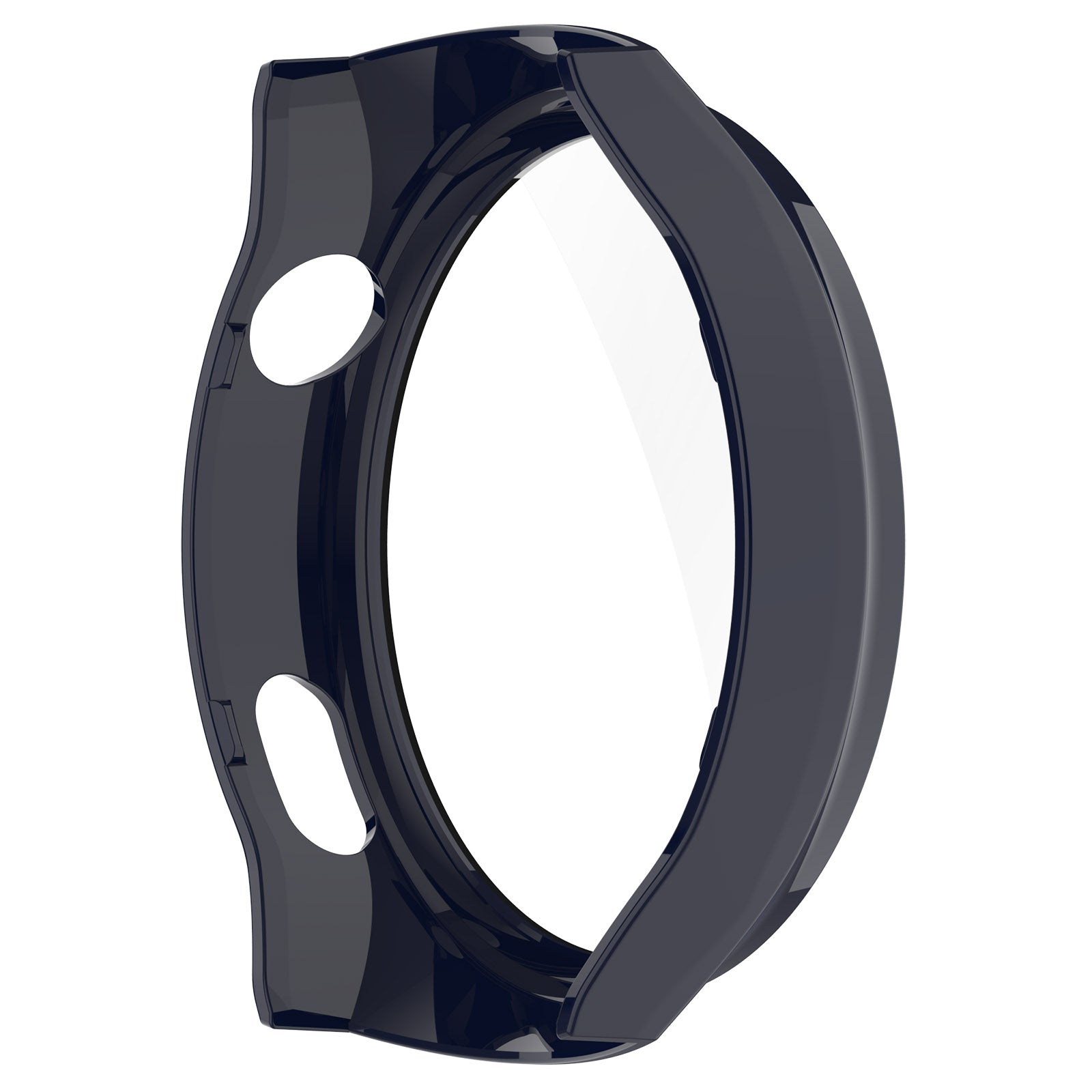 For Huawei Watch 4 Pro Case PC Cover with Curved Tempered Glass Screen Protector - Dark Blue