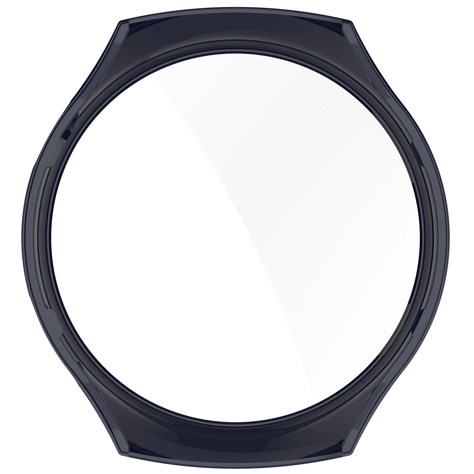 For Huawei Watch 4 Pro Case PC Cover with Curved Tempered Glass Screen Protector - Dark Blue