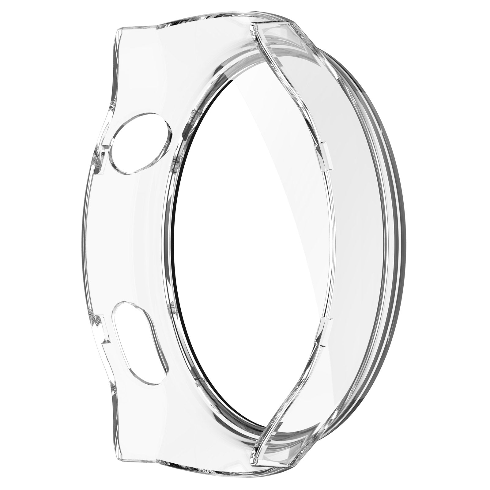 For Huawei Watch 4 Pro Case PC Cover with Curved Tempered Glass Screen Protector - Transparent White