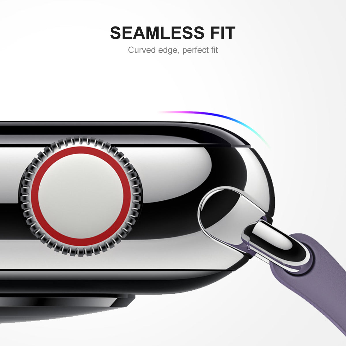 for Apple Watch Series 7 / 8 41mm 5Pcs / Pack Full Coverage Full Glue Curved Hot Bending Scratch-Resistant Tempered Glass Screen Protector - Black Edges