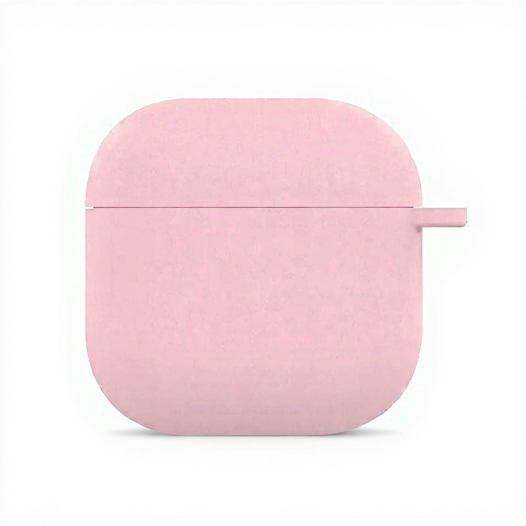 Compatible With AirPods 5 / 4 Silicone Case Ultra Thin 1.5mm Protective Cover With Carabiner Hook Wireless Charging Compatible - Light Pink