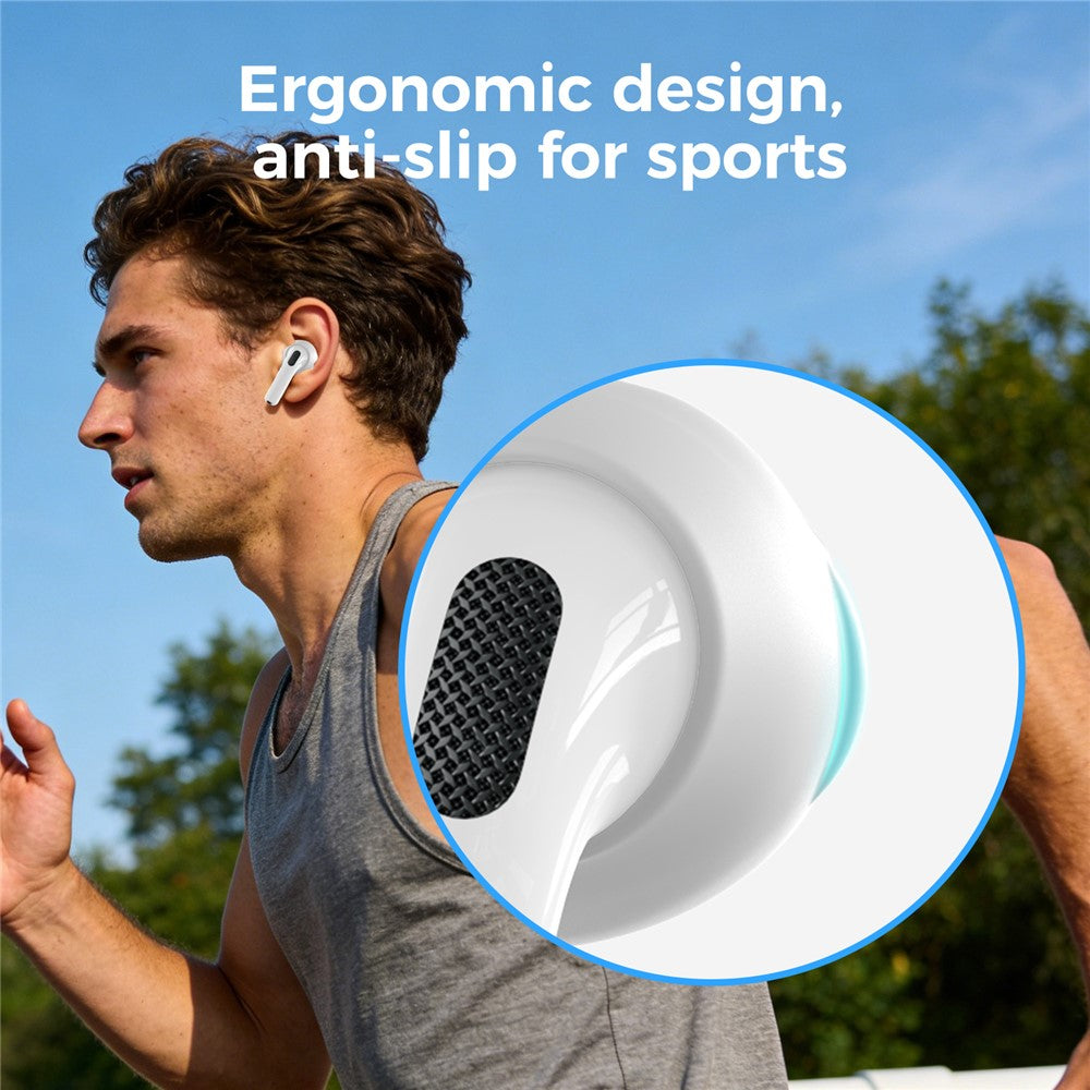 AHASTYLE PT66-4 1 Pair Compatible With AirPods 5 / 4 Silicone Ear Tips Anti-slip Noise Isolation Ear Covers - White